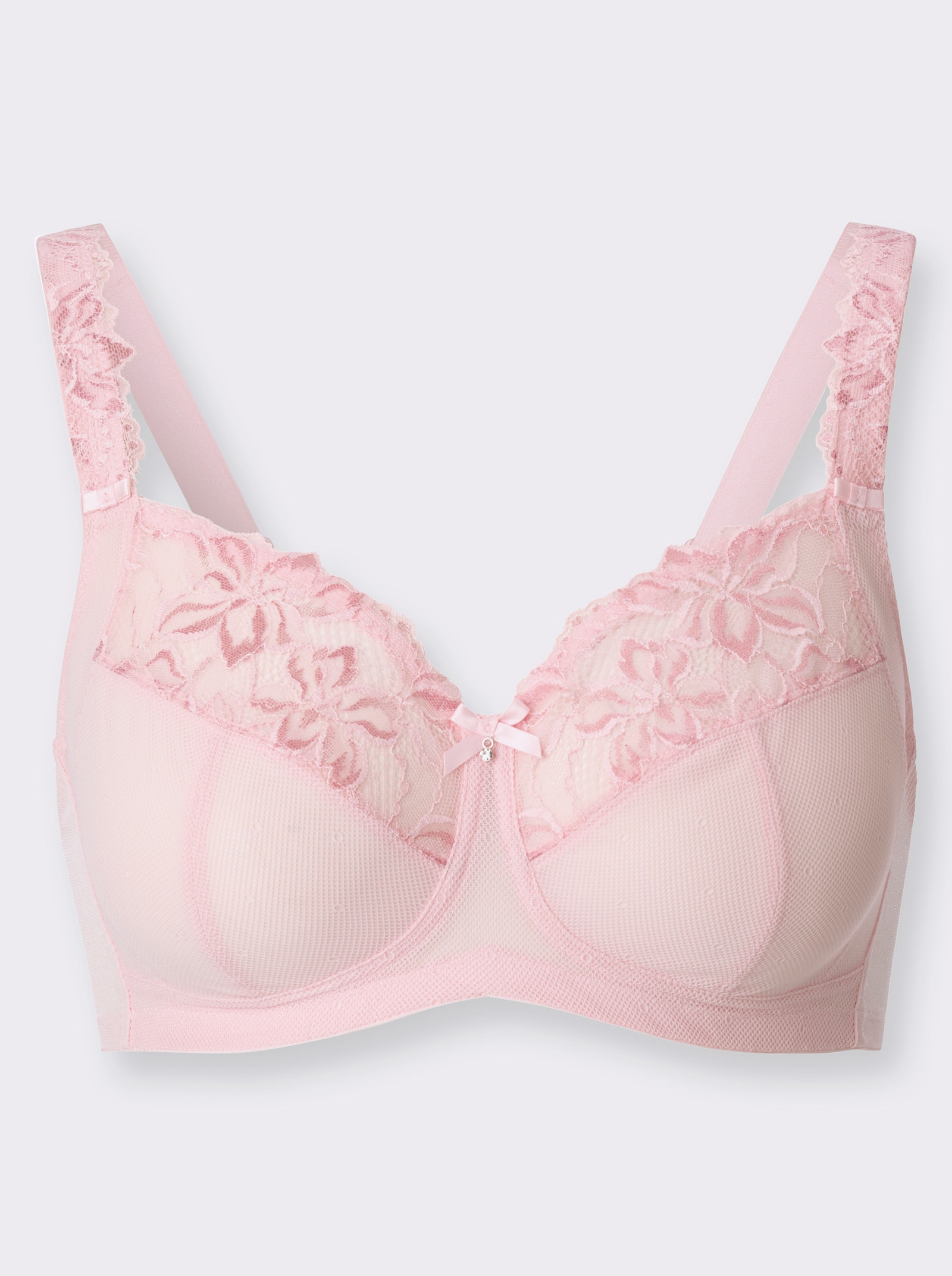 Anita BH ohne Bügel mit 2-farbiger Spitze - hellrosé