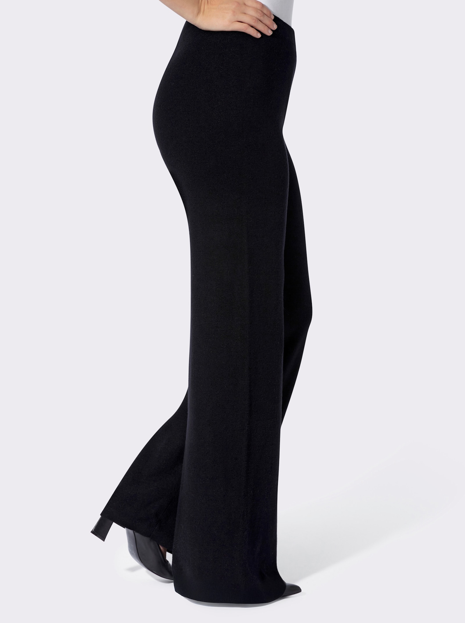 heine Strickhose mit weiten Beinen - schwarz