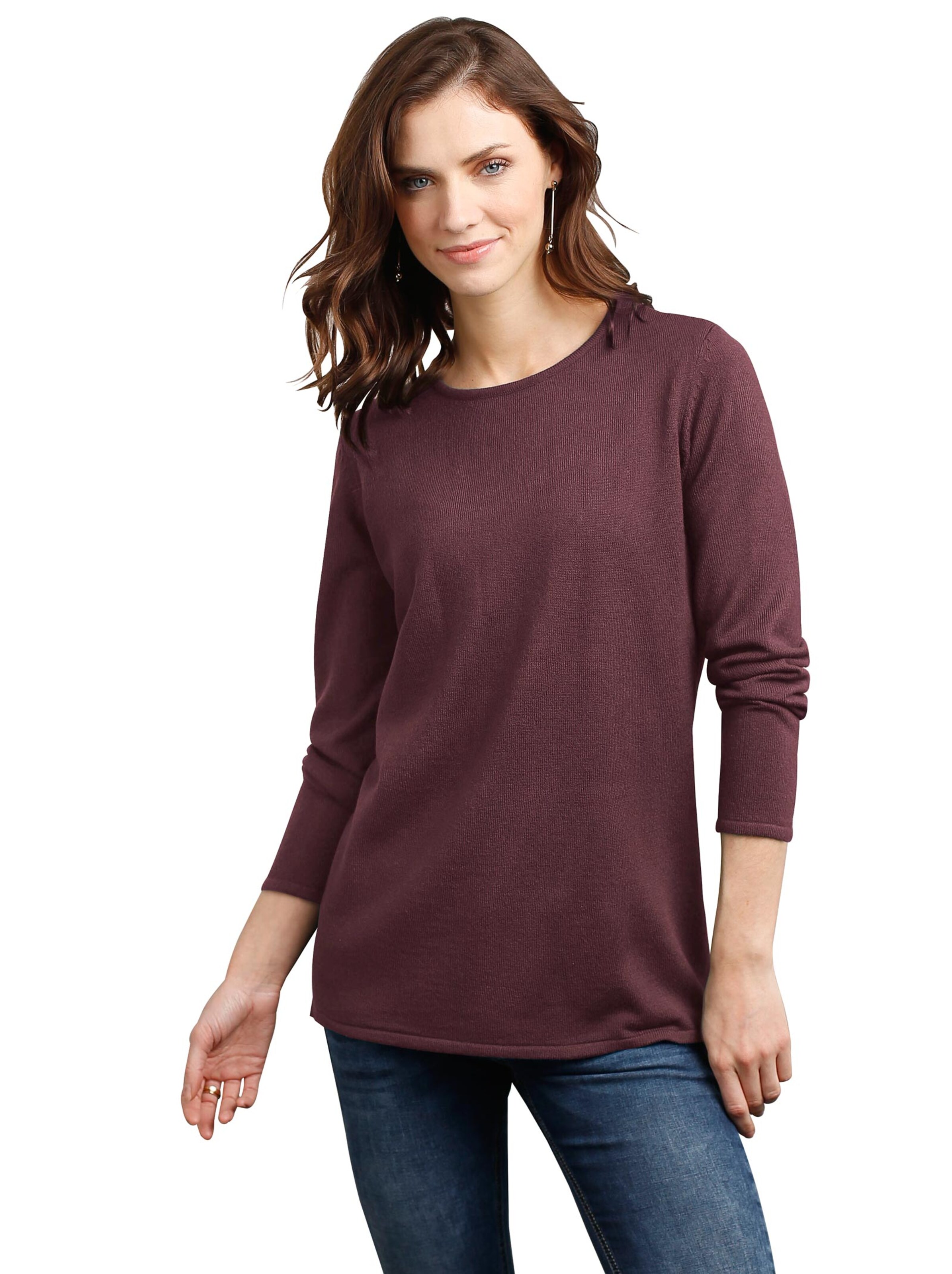 Pullover - bordeaux + bordeaux-geringelt