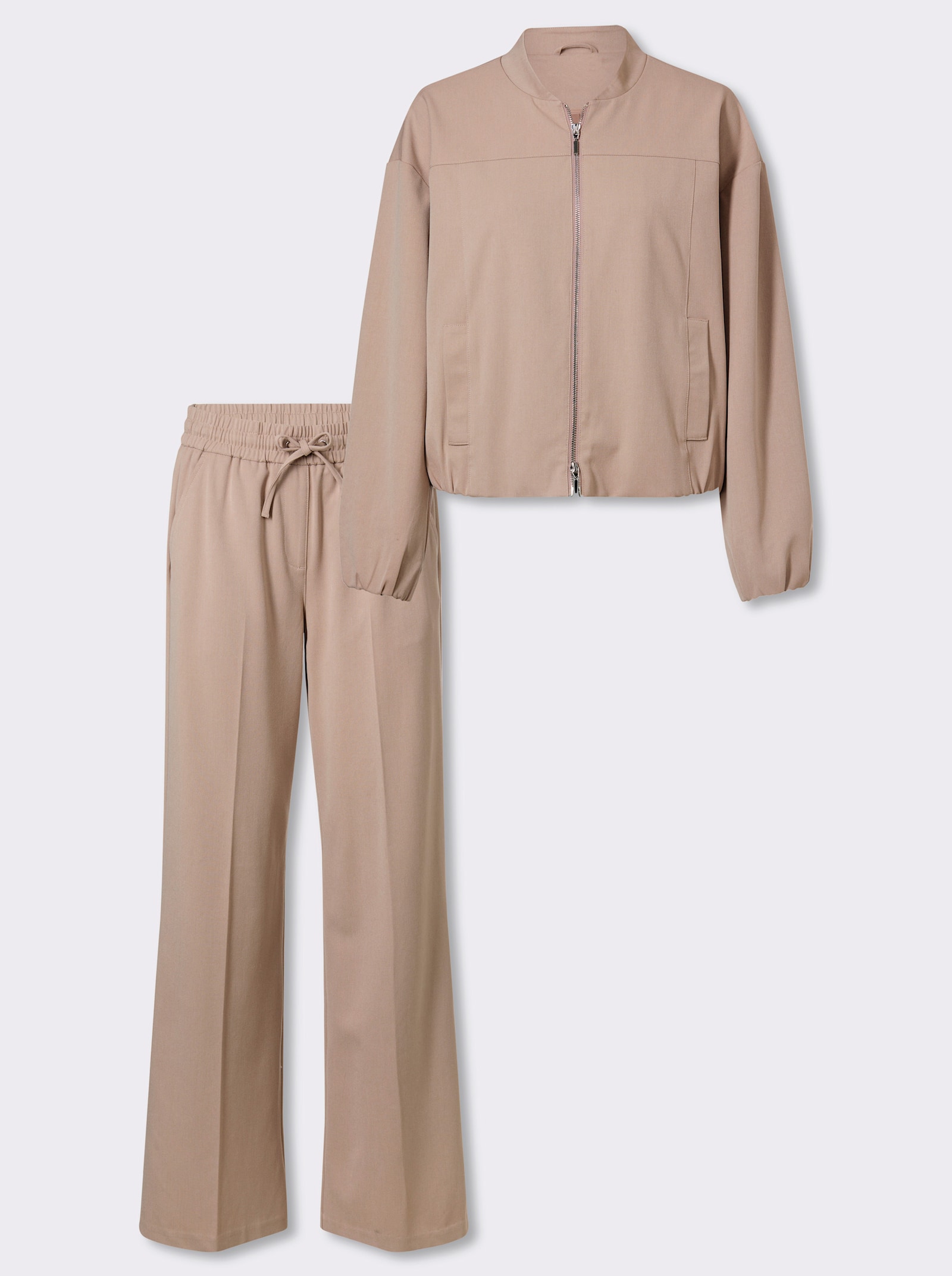 heine Hosenanzug mit Rundum-Dehnbund - sesam