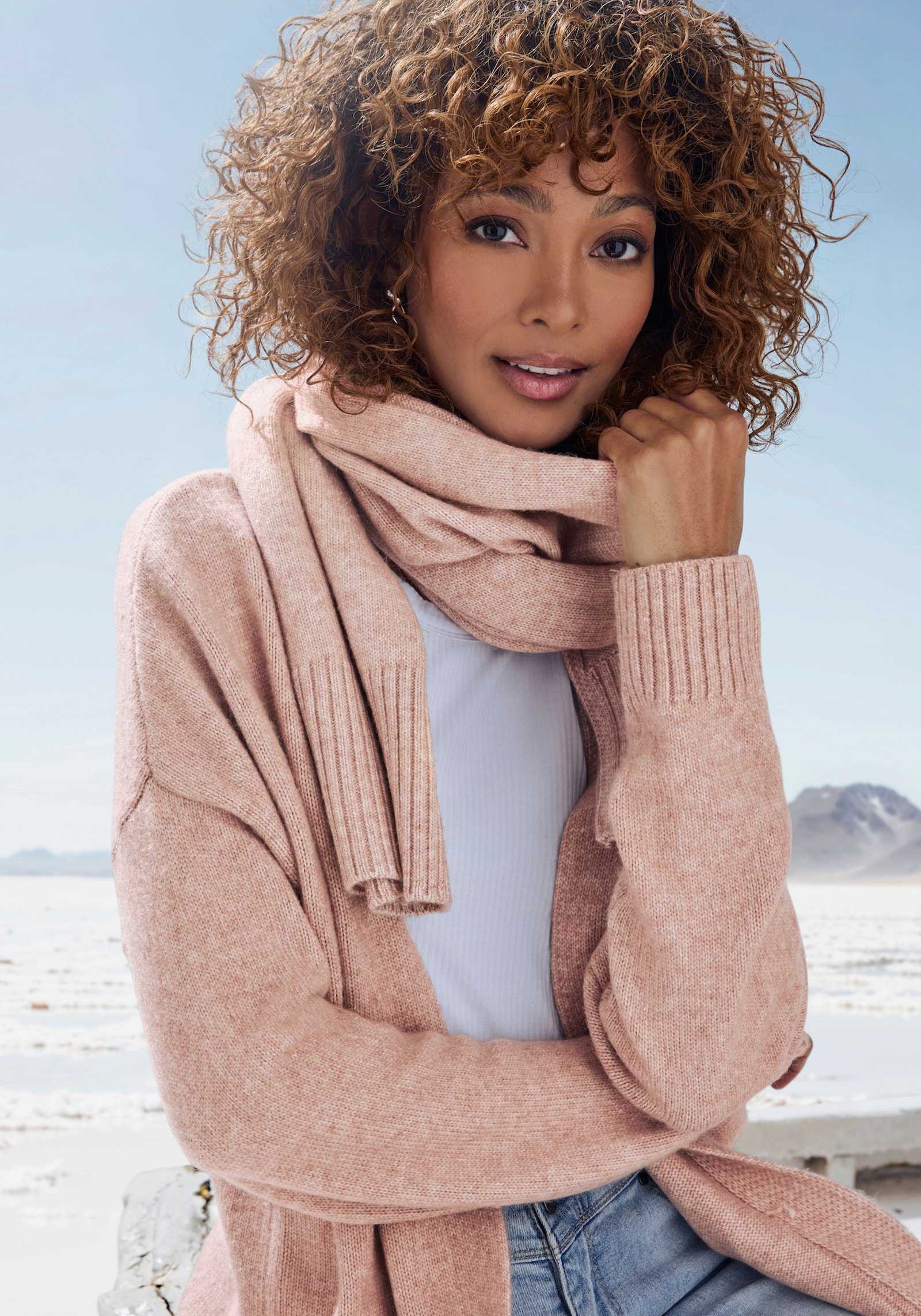 Vivance Vest - beige gemêleerd