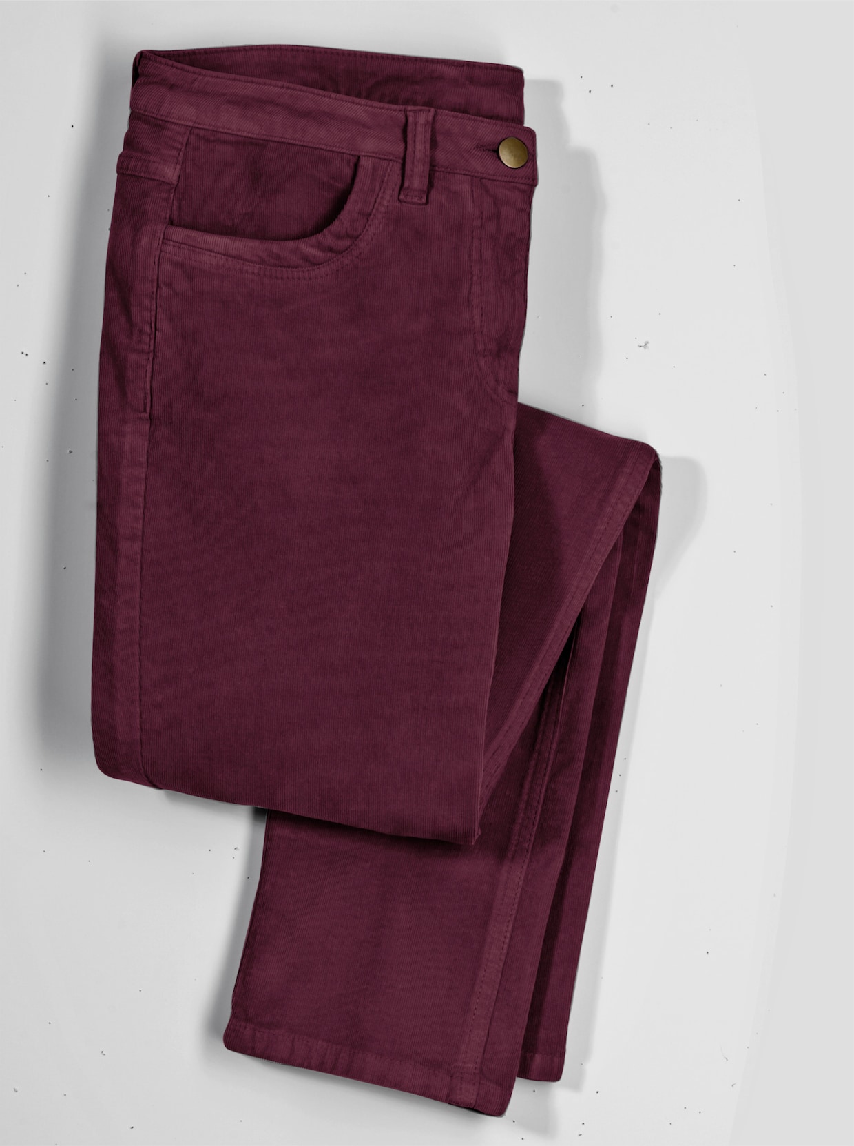 Kordové kalhoty - burgundská