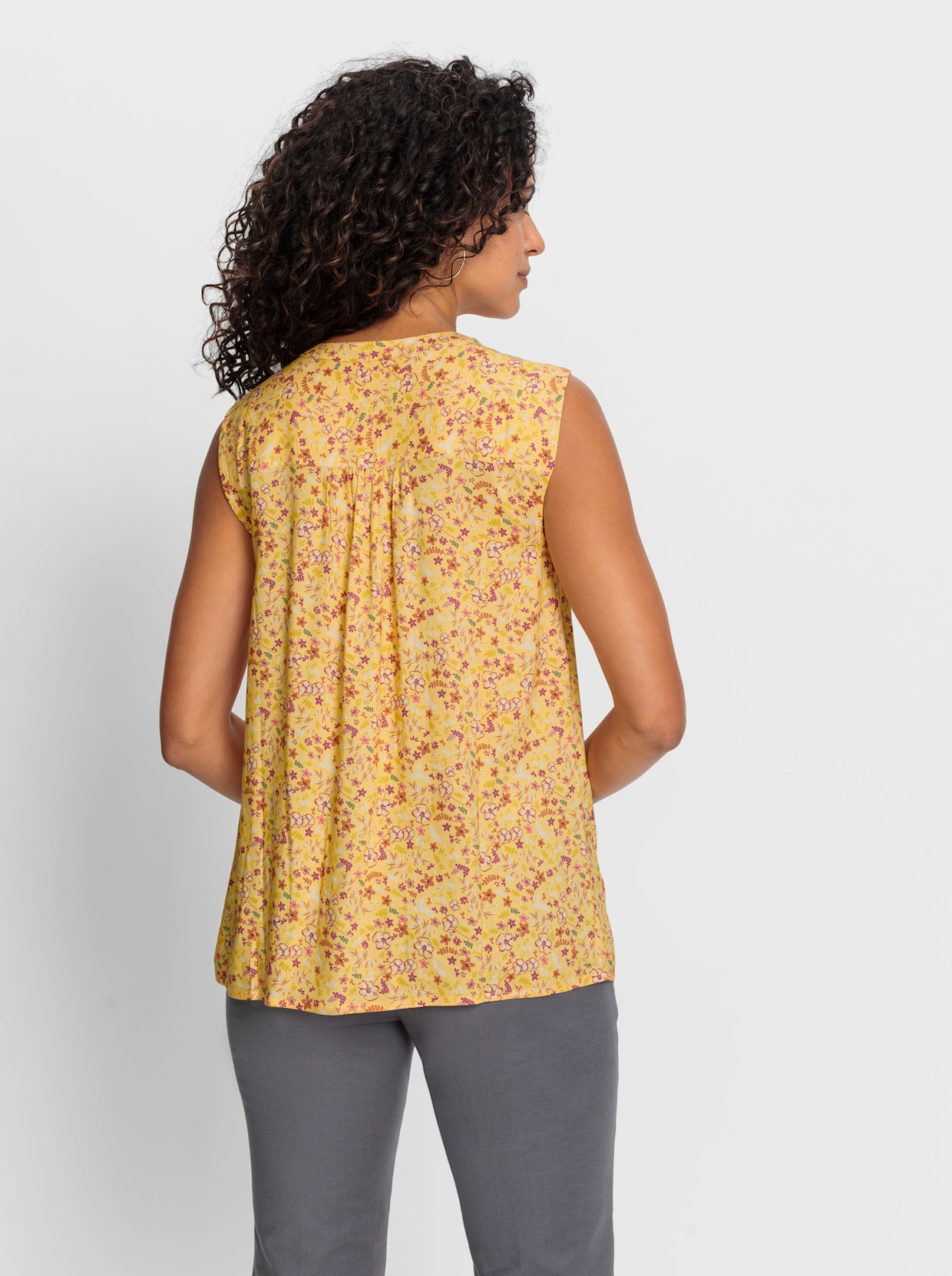 Blouse met print - geel/apricot bedrukt
