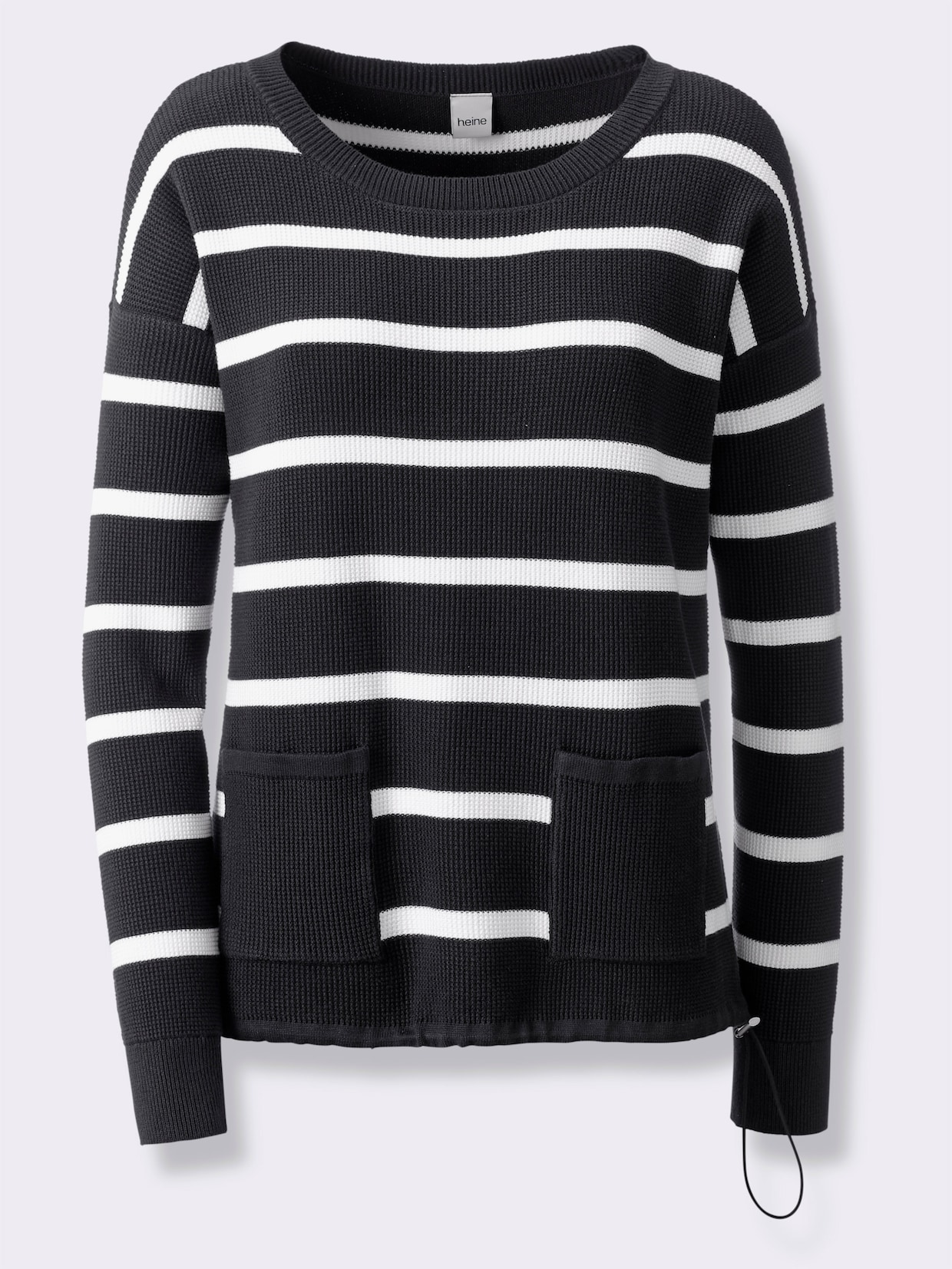 heine Pull en tricot - noir-écru à rayures