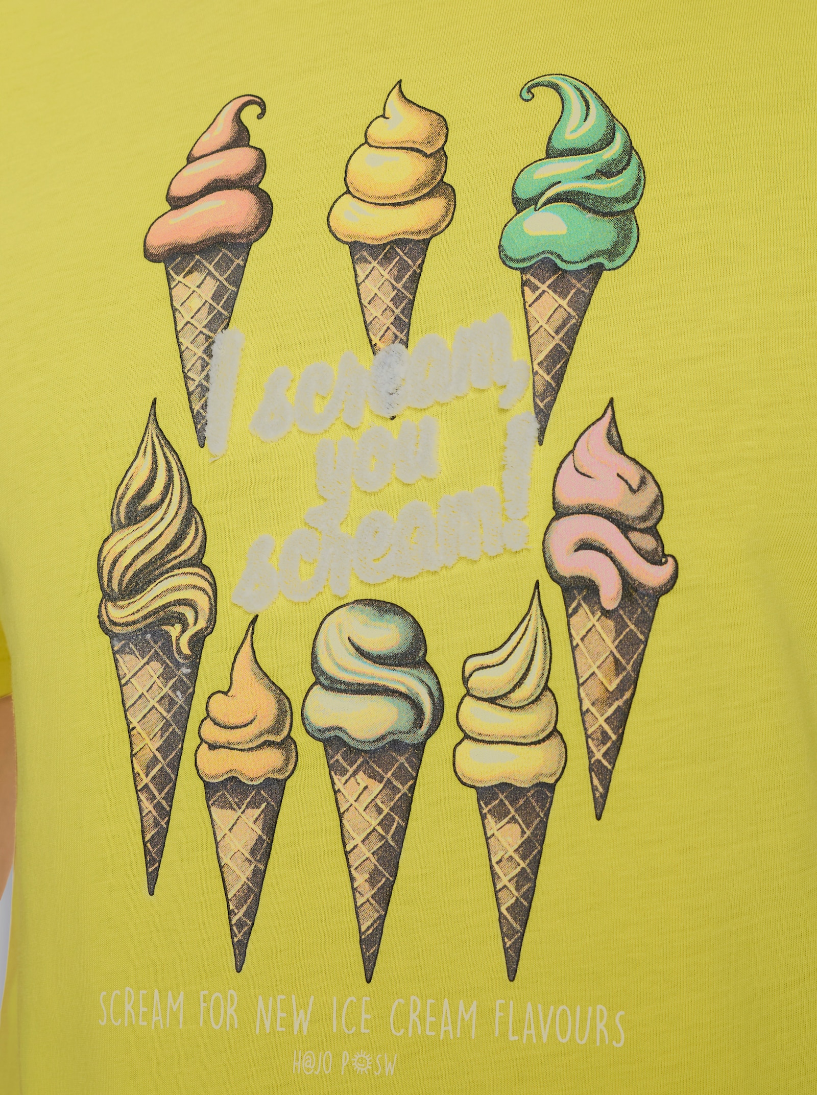 Hajo Kurzarmshirt mit Eiswaffel-Print, von Hajo - limone-bedruckt