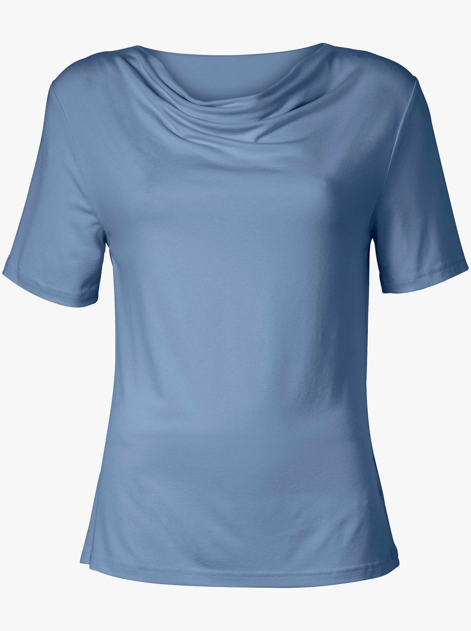 Wasserfallshirt mit kurzen Ärmeln - bleu