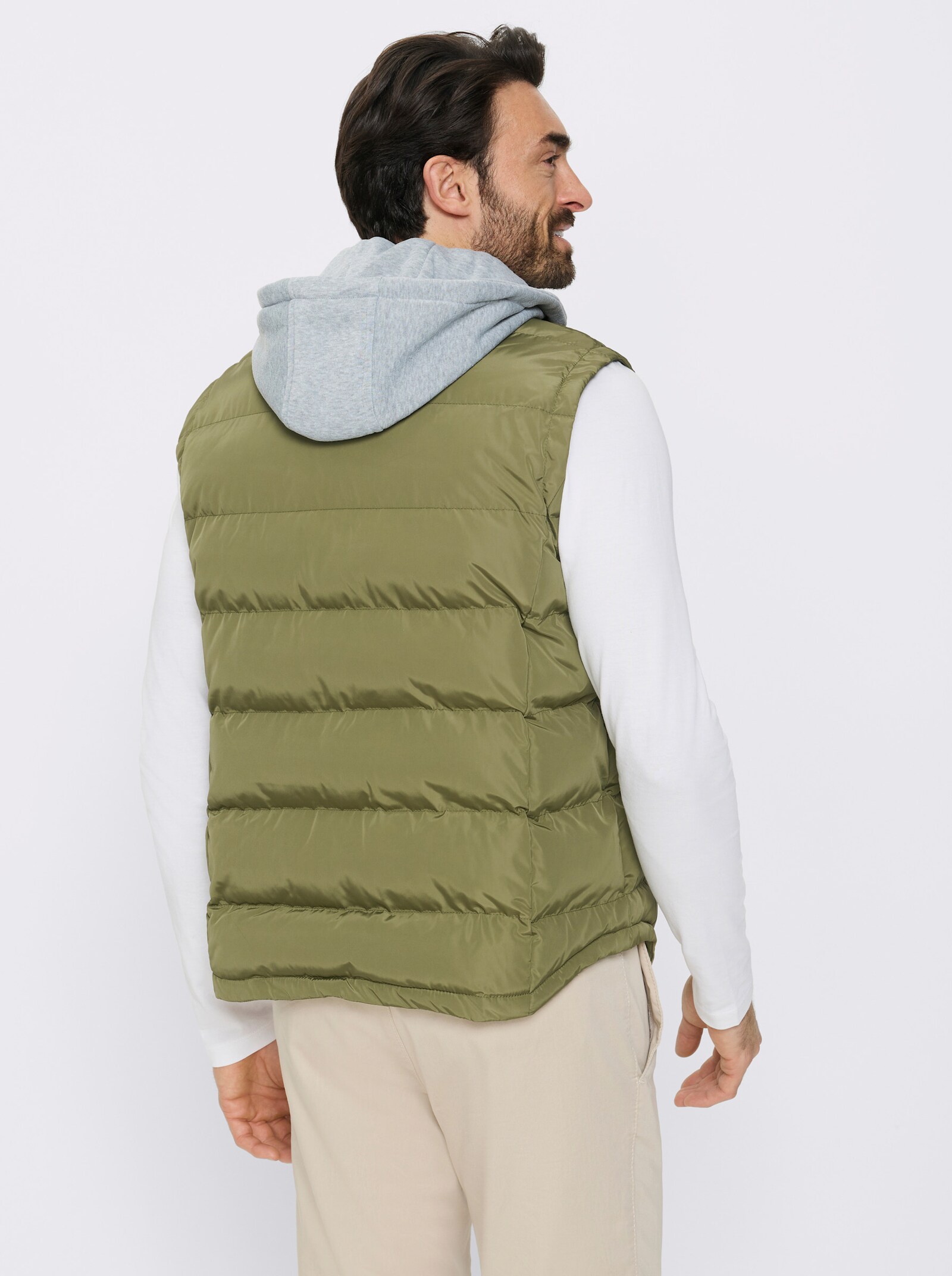 Marco Donati Steppweste mit Kapuze, abtrennbar - oliv