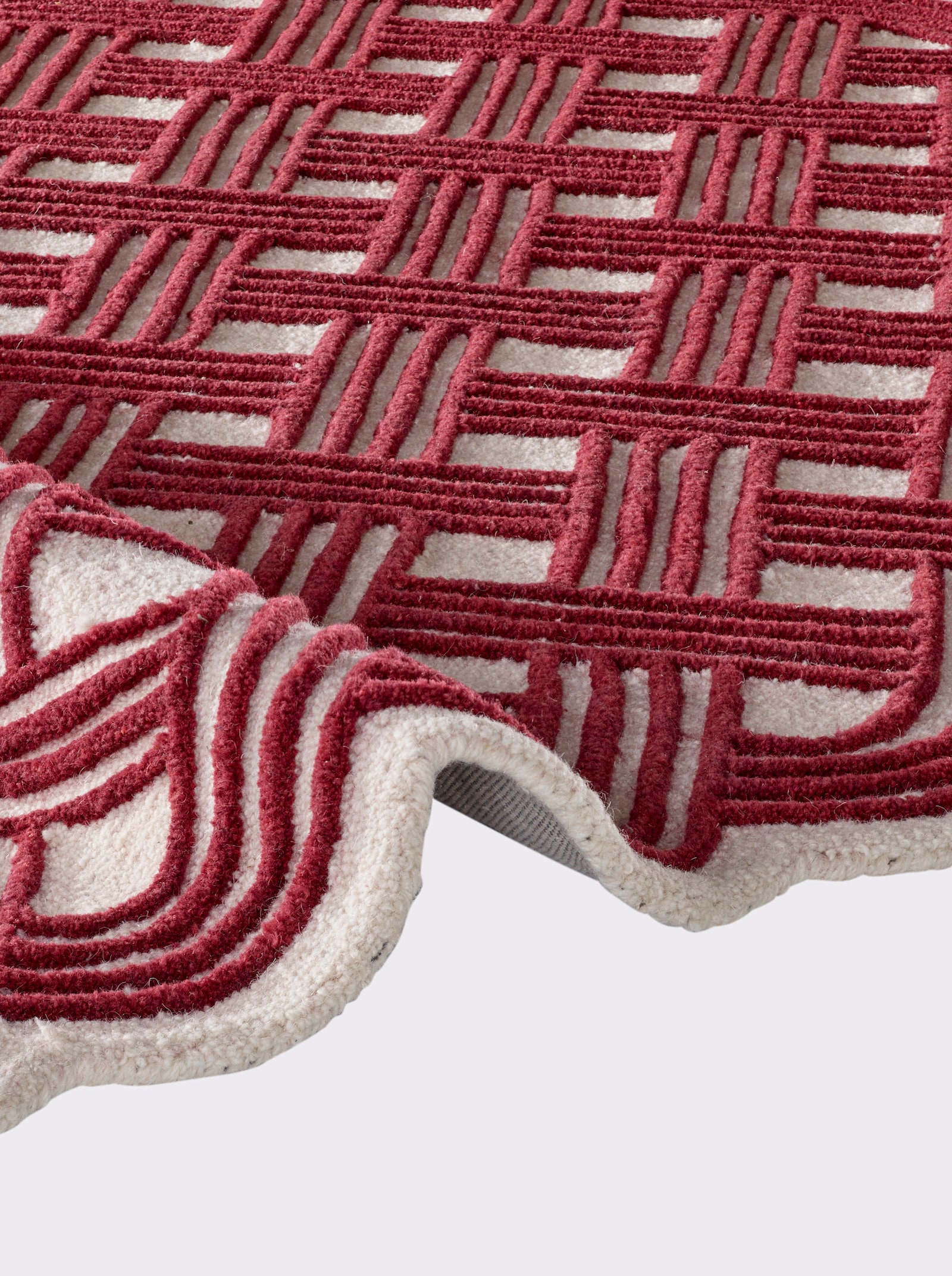 Impressionen Teppich - bordeaux-natur