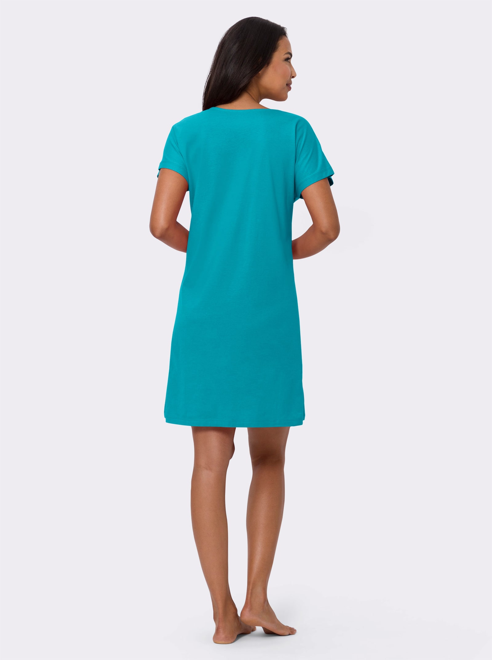 Sommerkleid in A-Linie - türkis