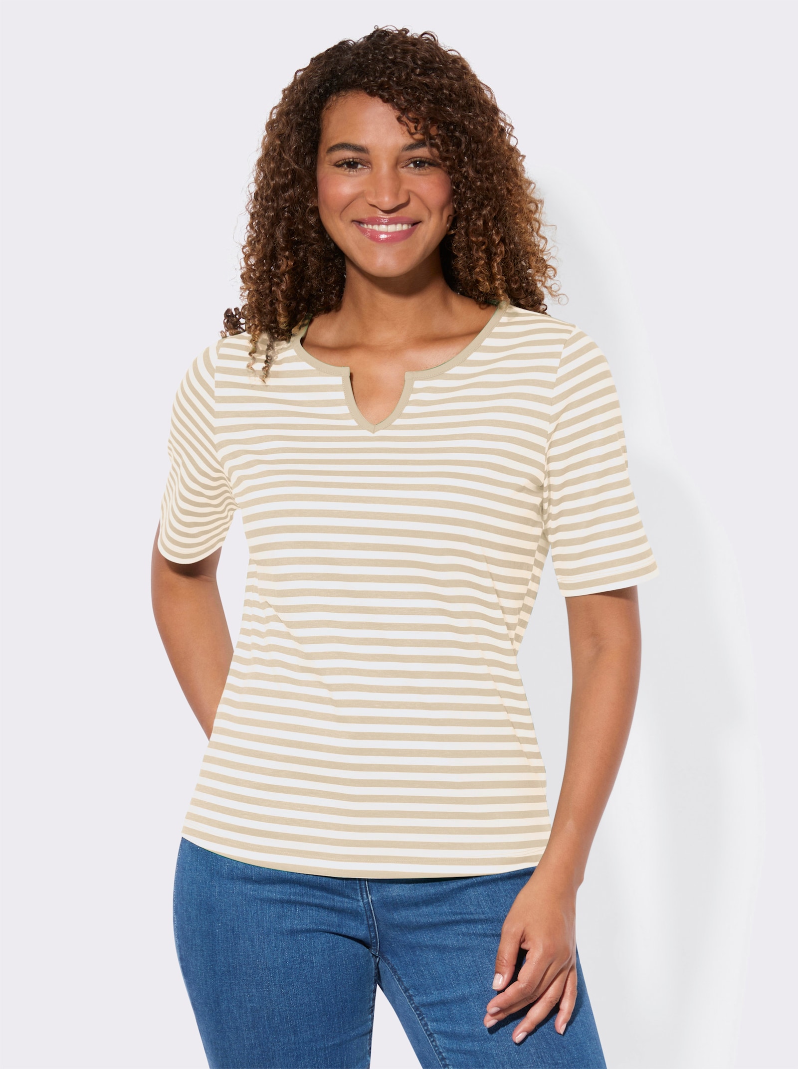 Shirt-Set mit kurzen Ärmeln - sand
