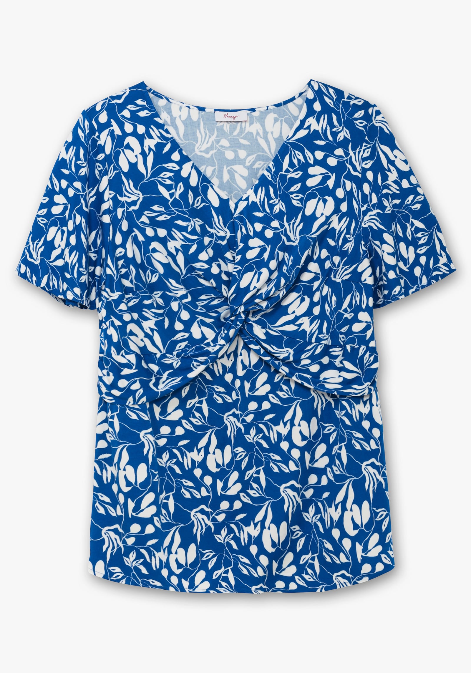 sheego Tunika mit Flügelärmeln - kobalt-gemustert