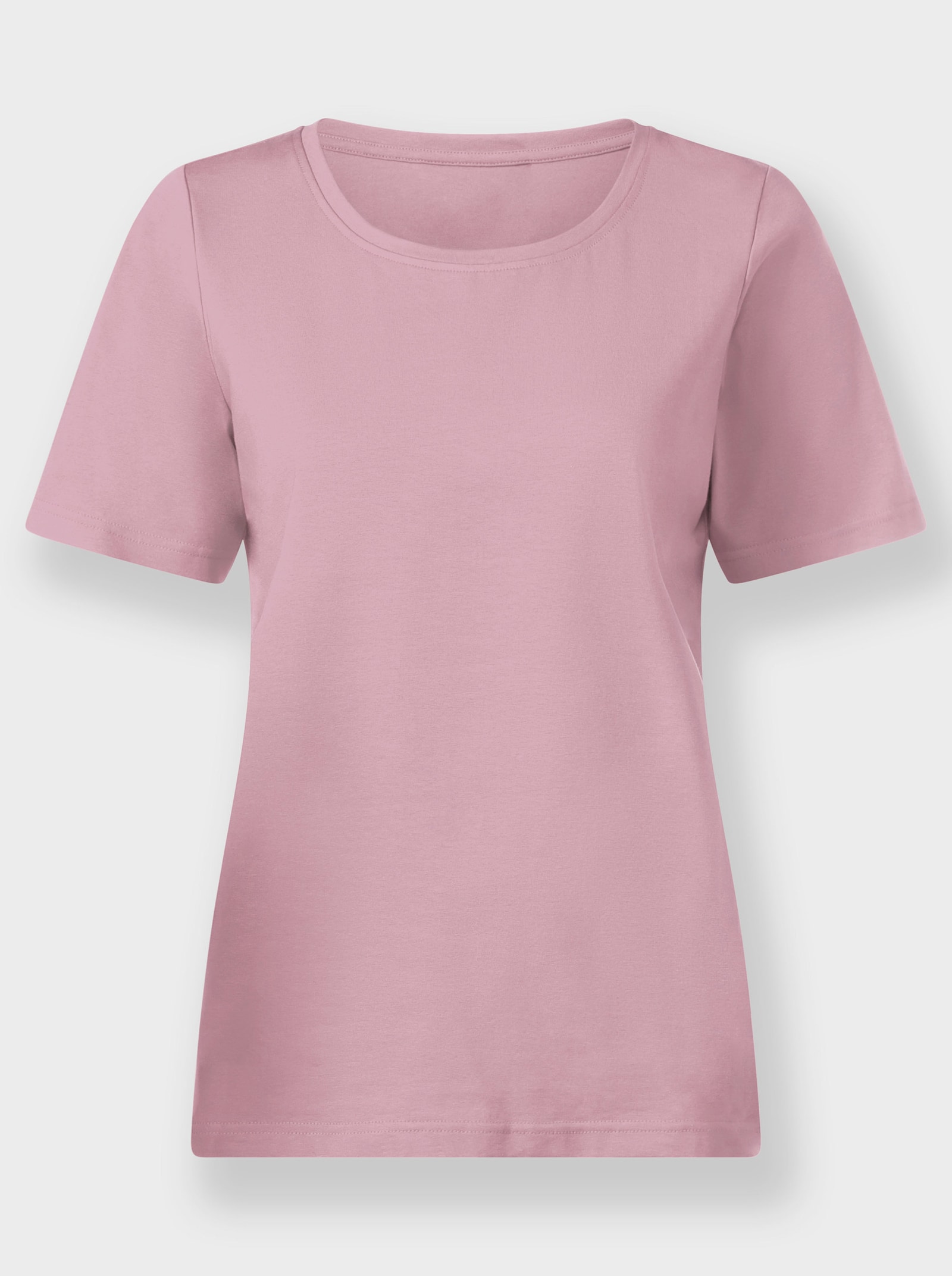 Shirt met korte mouwen en ronde hals - roze