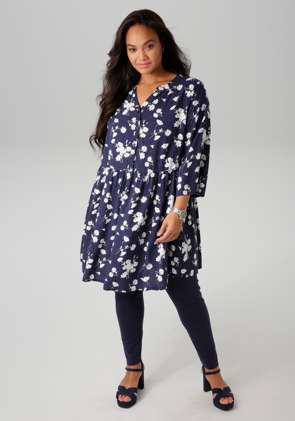 Aniston PLUS Leggings - marine