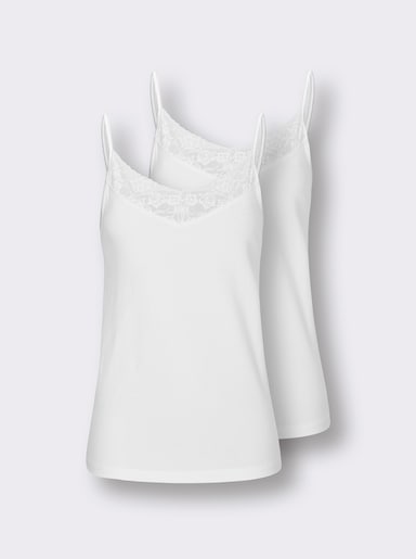 Trägerhemd - weiß