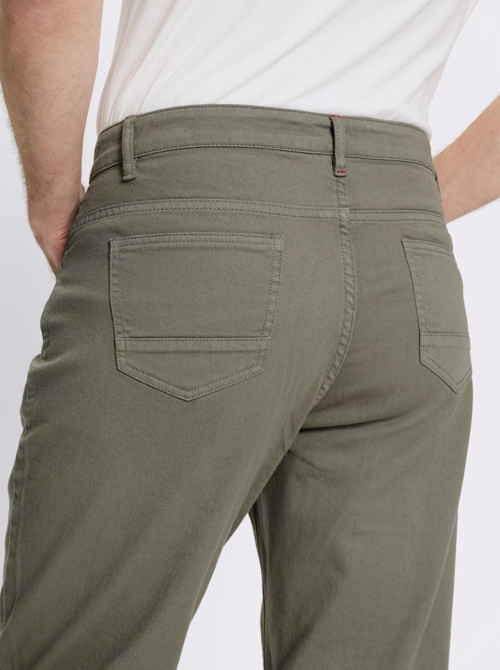 Marco Donati 5-Pocket-Hose mit Stretch-Anteil - khaki