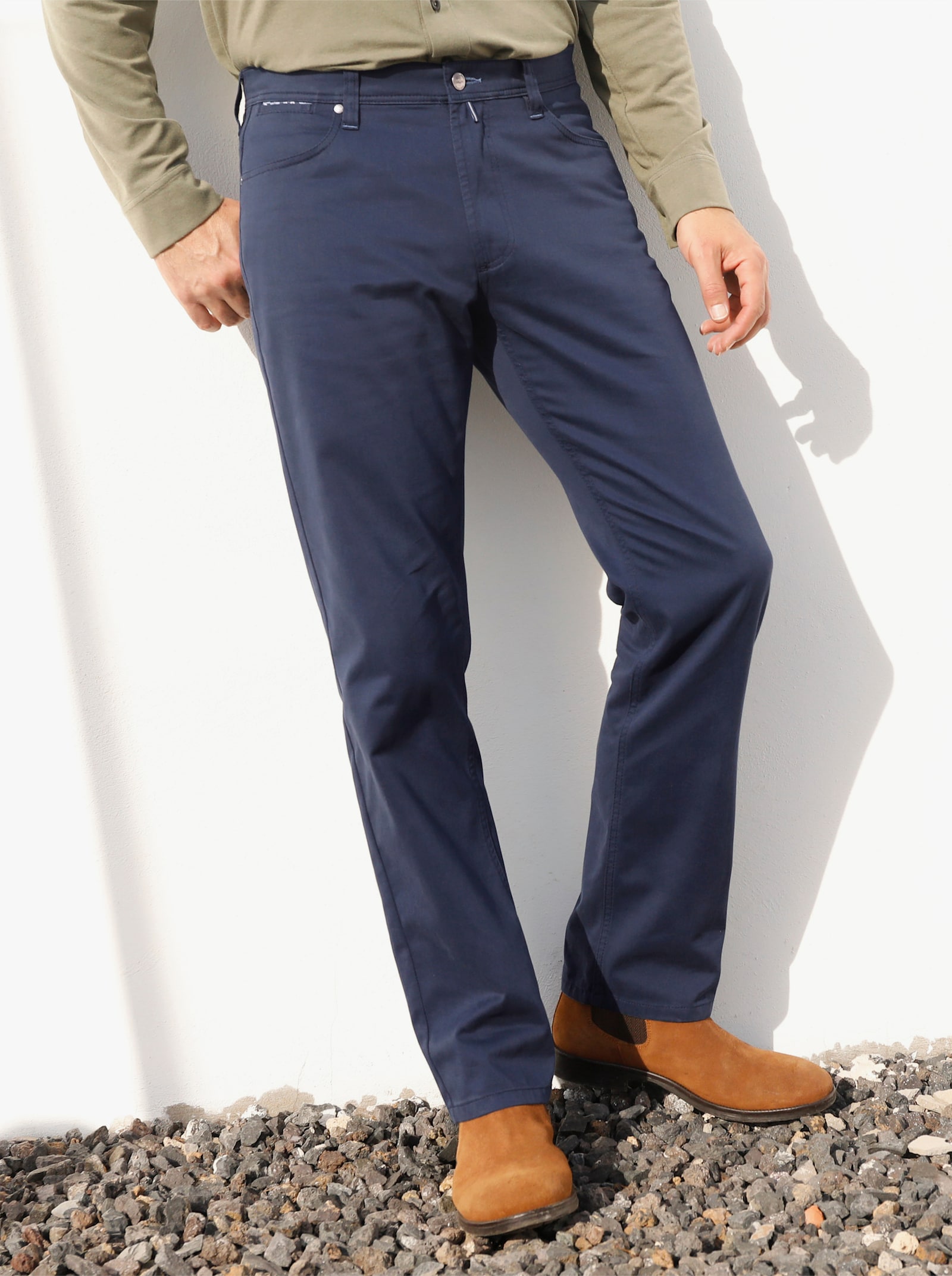 Brühl 5-Pocket-Hose in Twill Qualität - dunkelblau