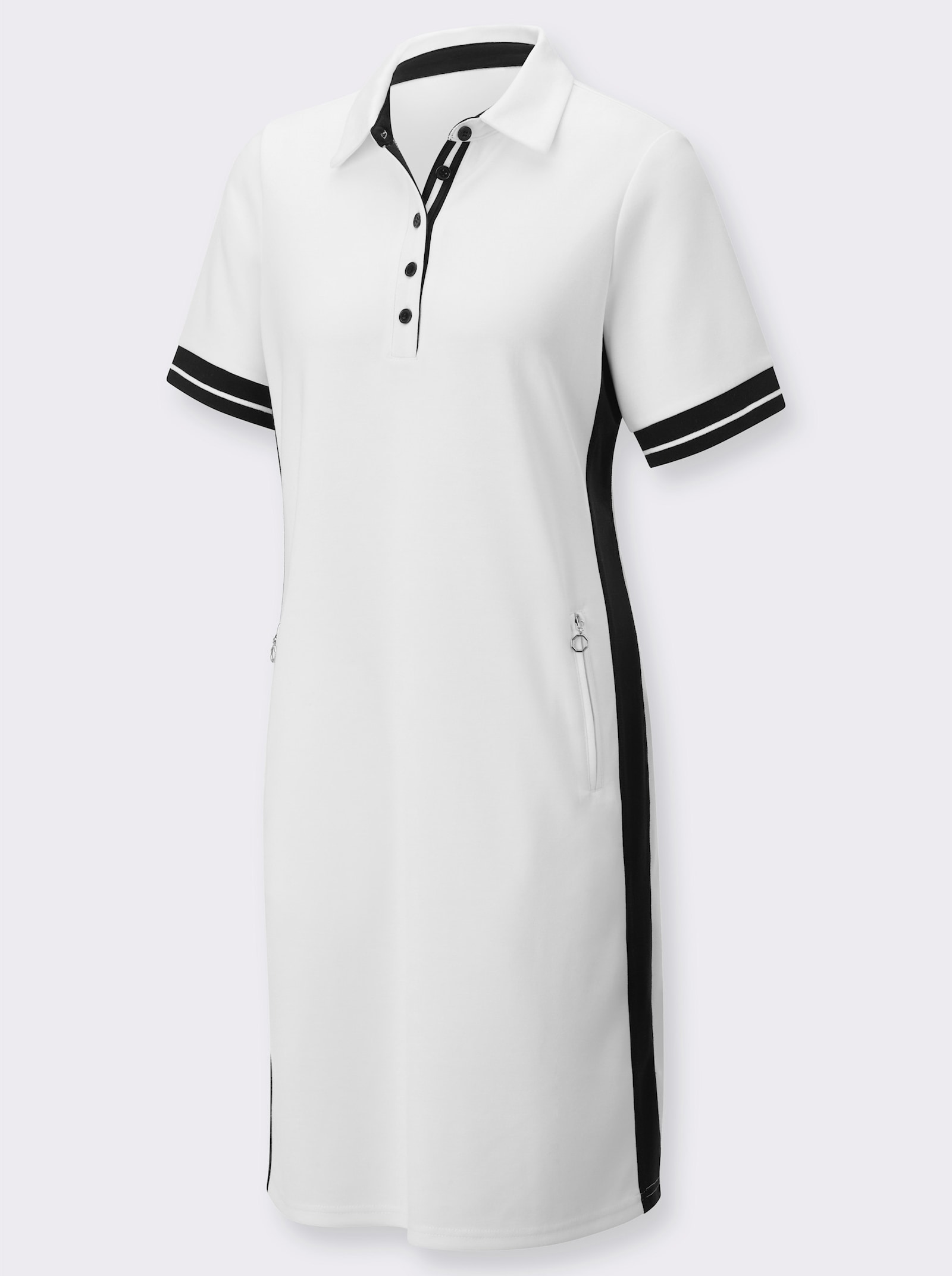 Polokleid mit Modal (TENCEL) - weiß