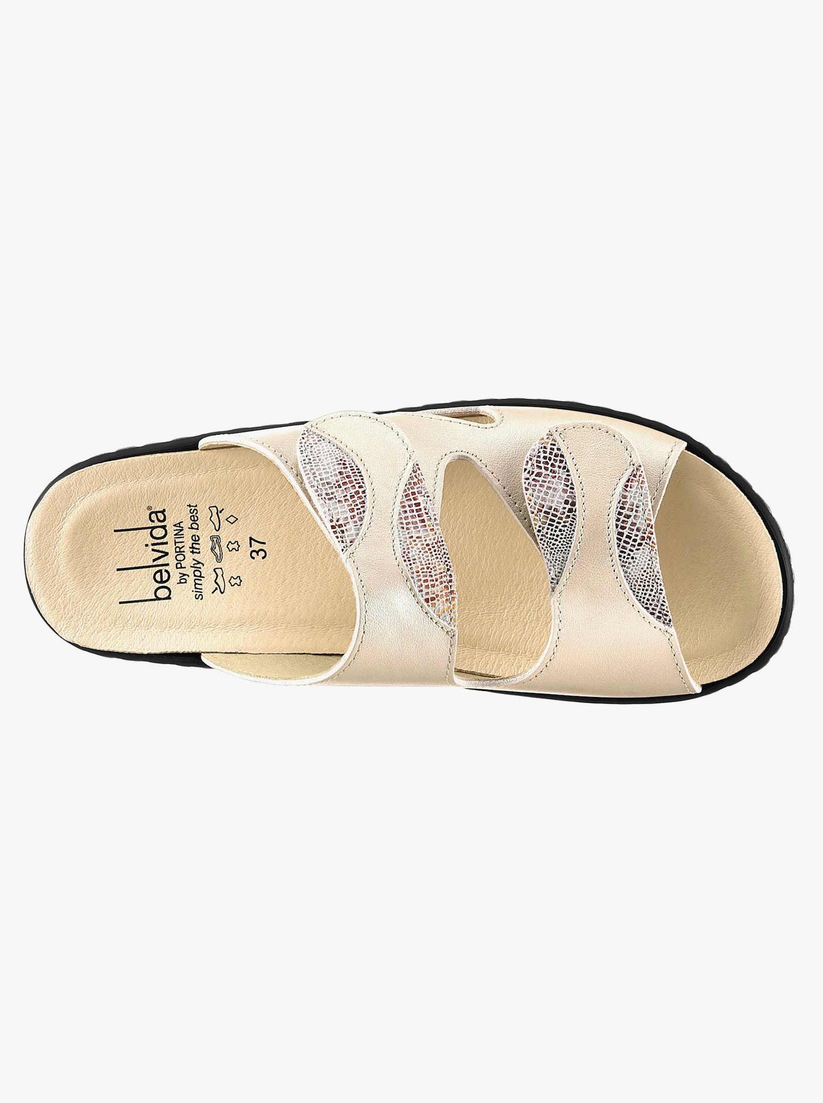 Belvida Slippers - beige geprint