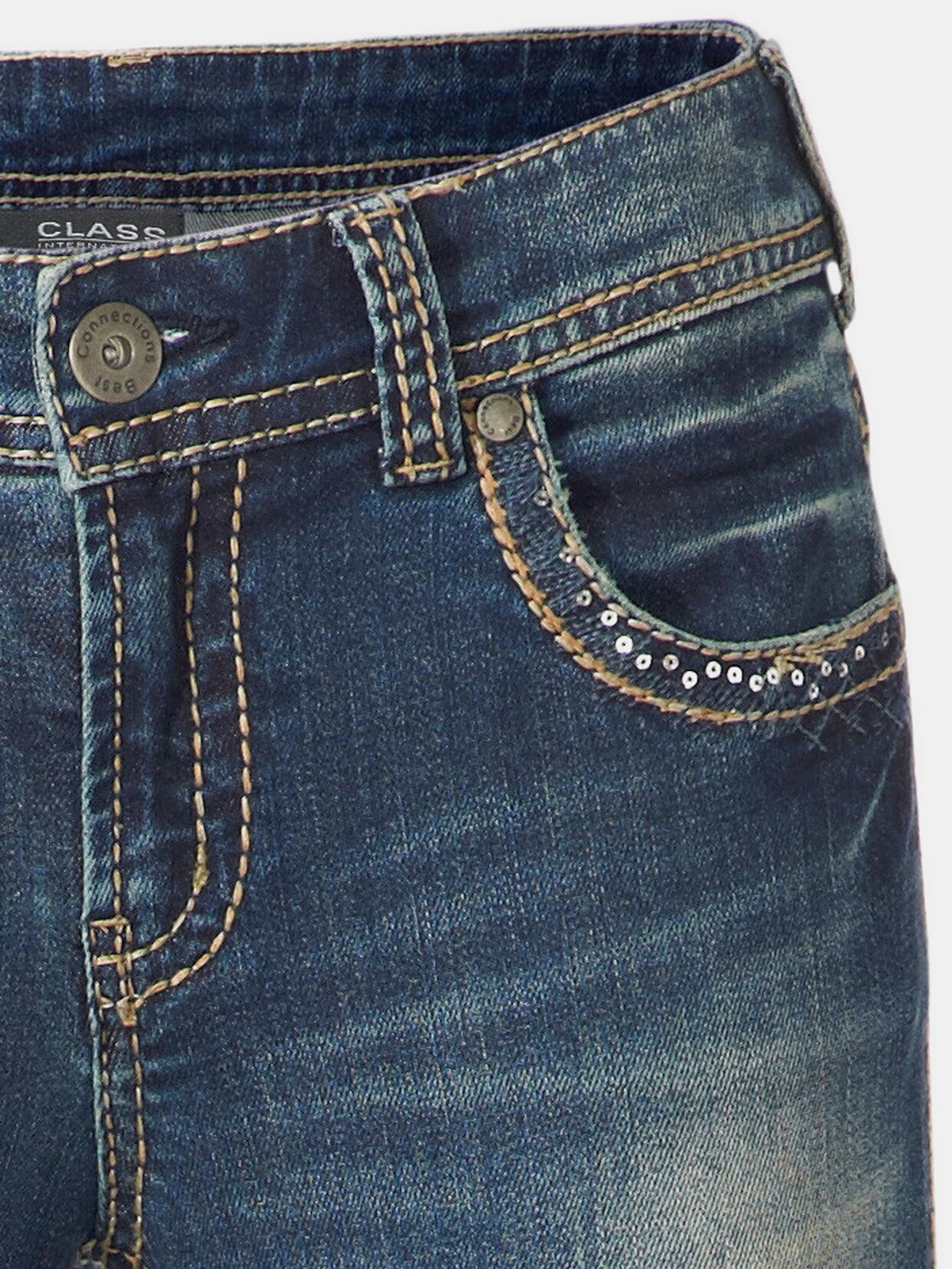 Rick Cardona jeans effet ventre plat - bleu délavé
