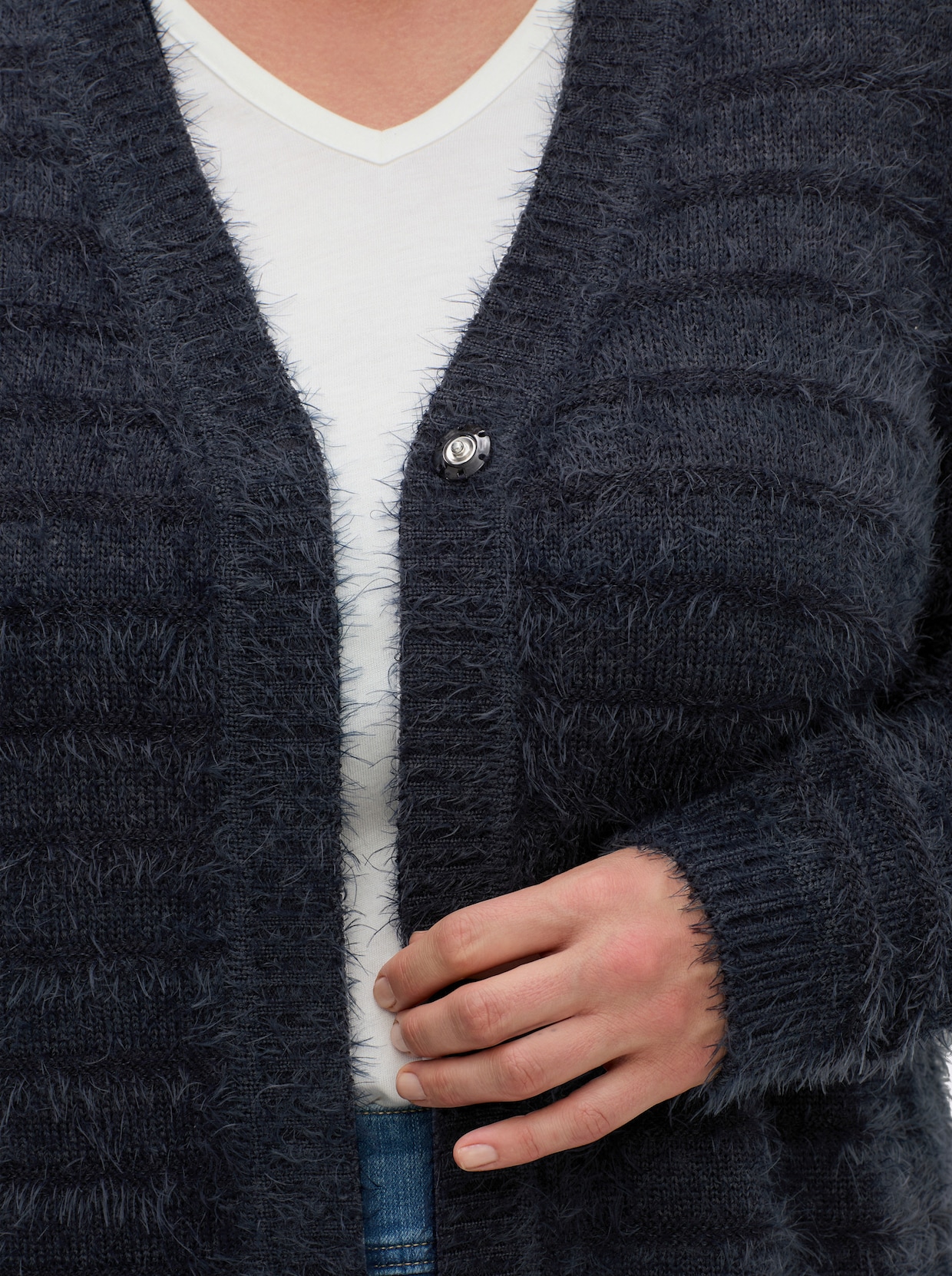 sheego Strickjacke - tiefblau
