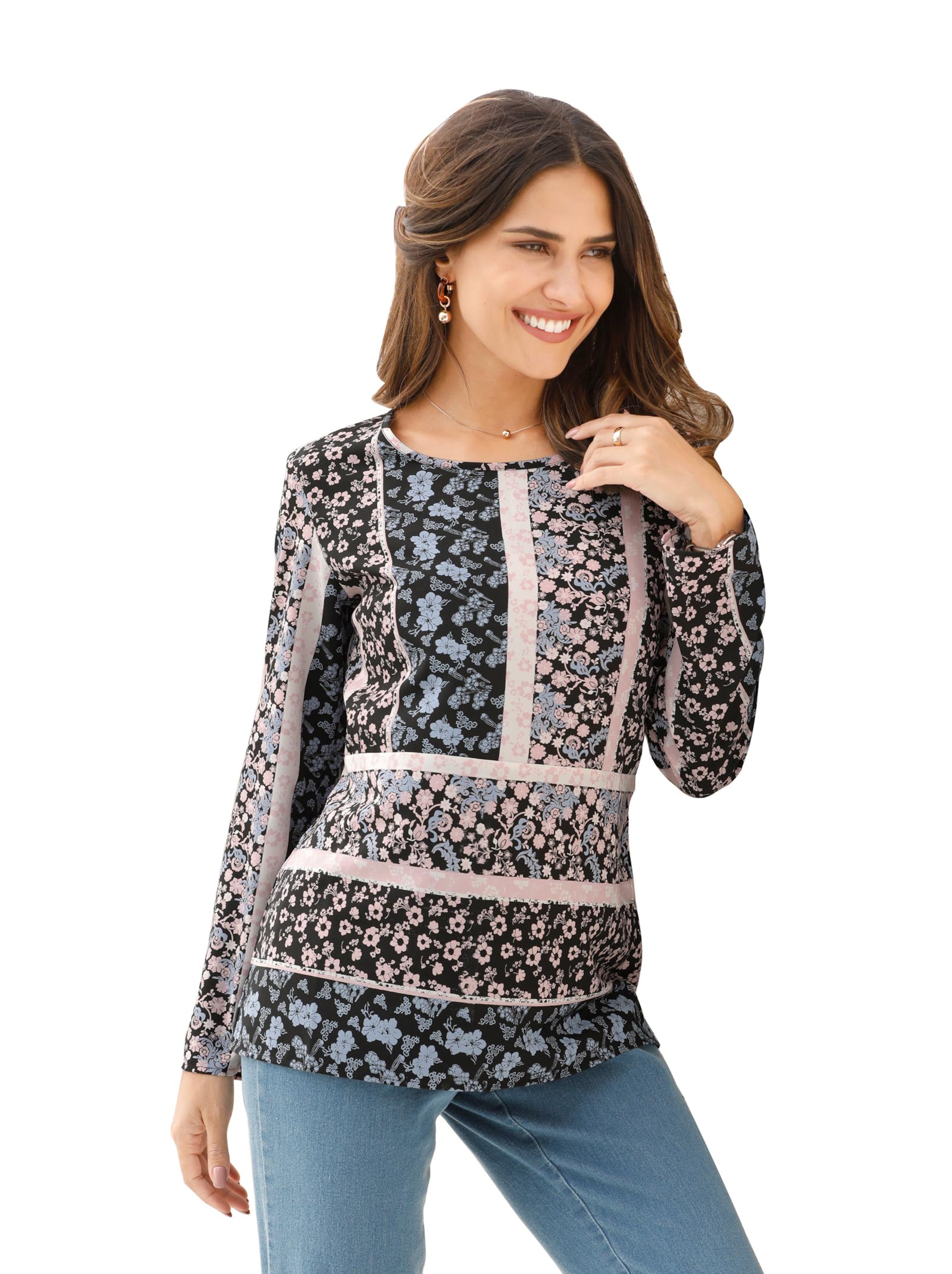 Tunika - schwarz-gemustert