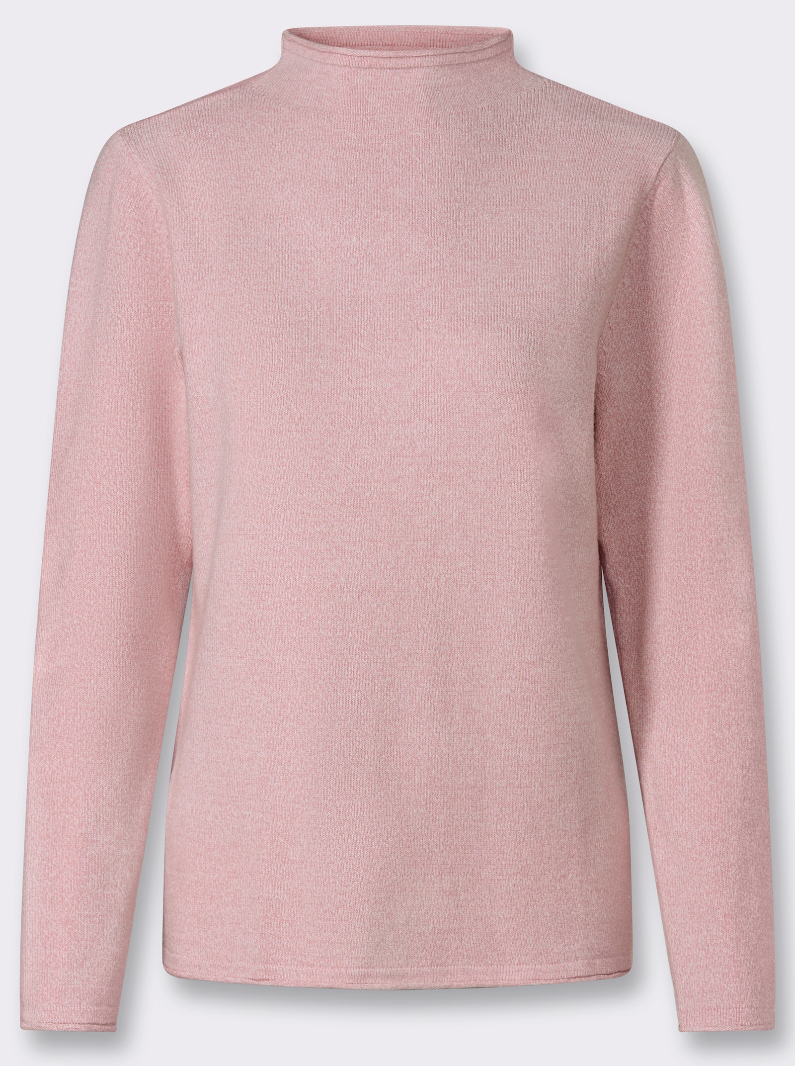 Feinstrickpullover mit Kelchkragen - hortensie-meliert