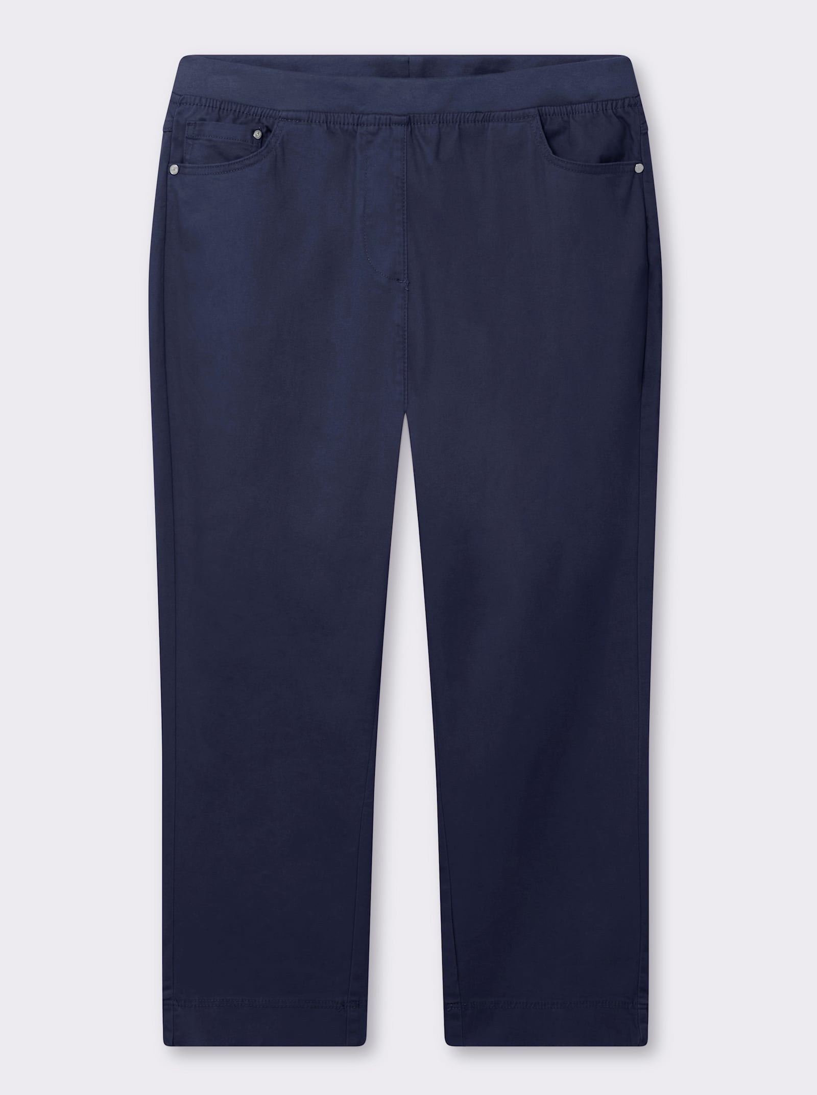 7/8-Jeans mit Jersey-Bund in softer Qualität - marine