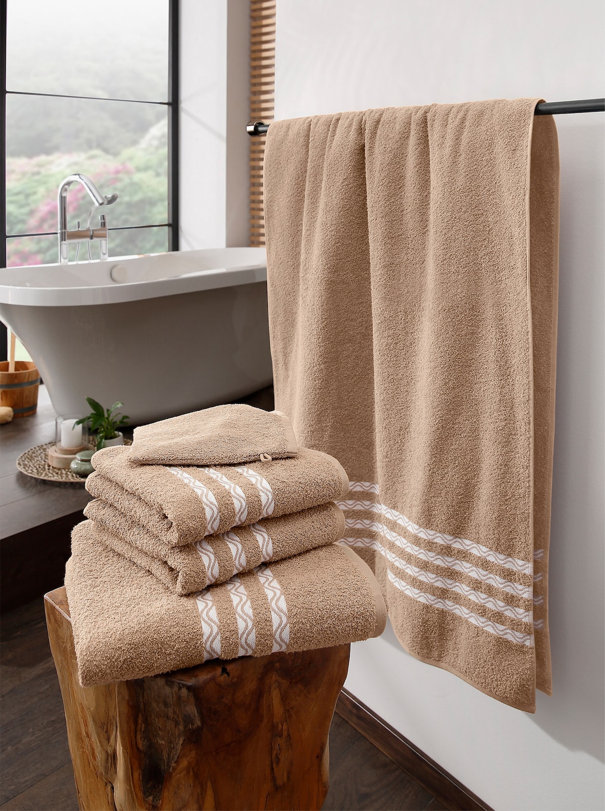 wäschepur Handdoek - beige