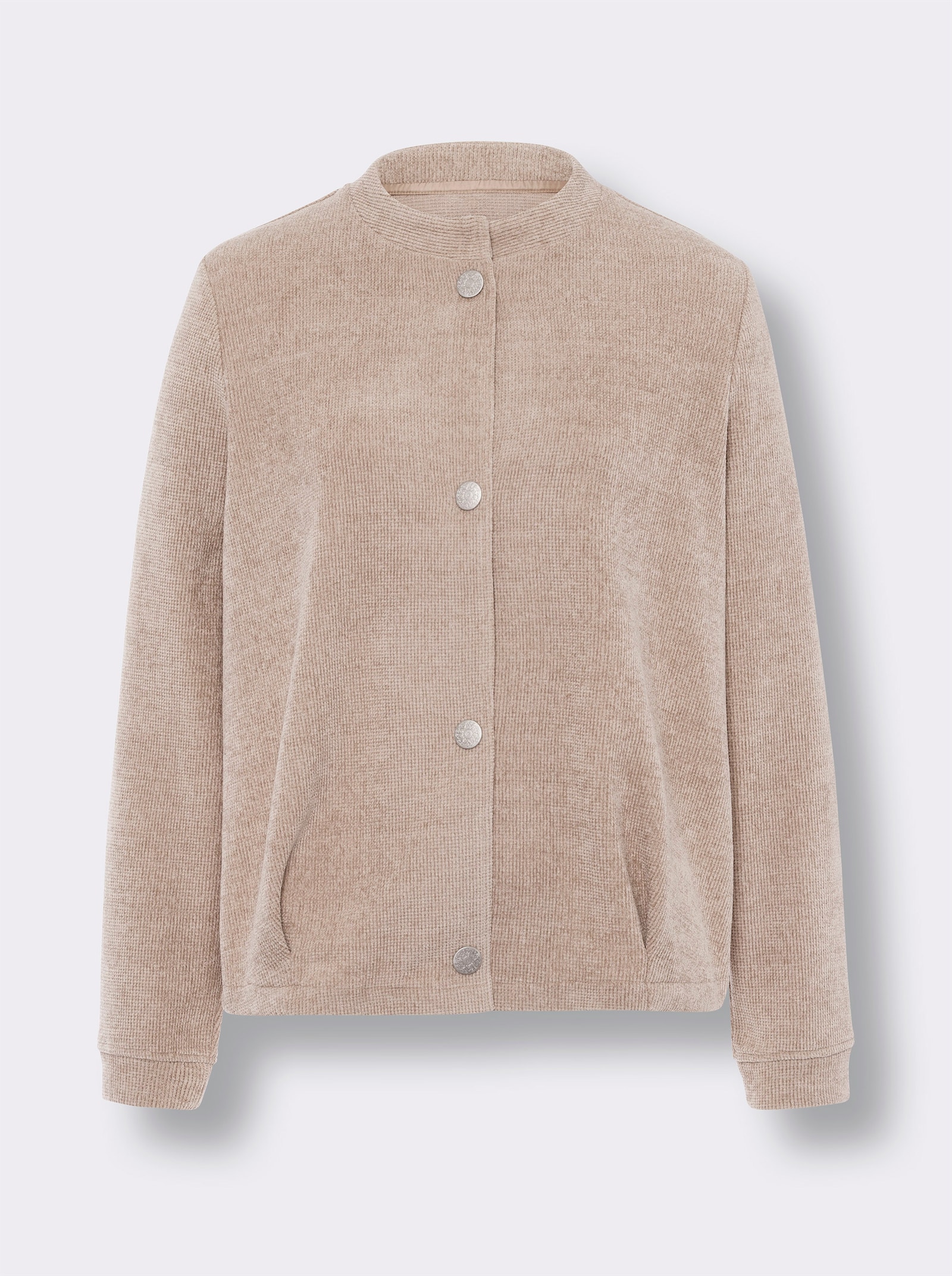 heine Shirtjacke aus Chenillegarn - sesam