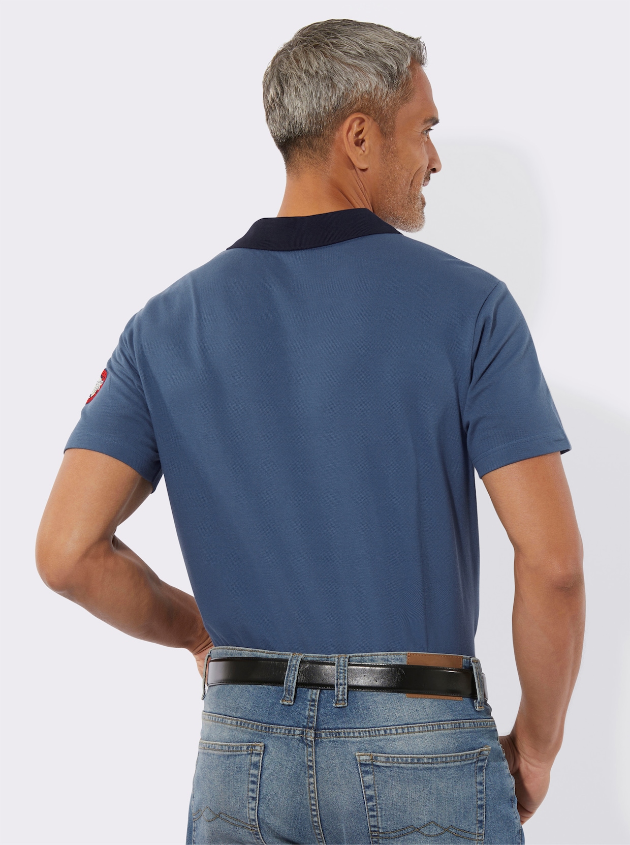 Poloshirt - jeansblau
