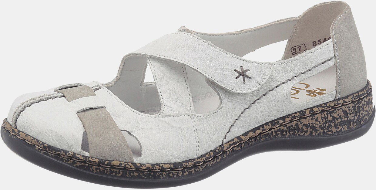 Rieker Slipper - weiß-grau