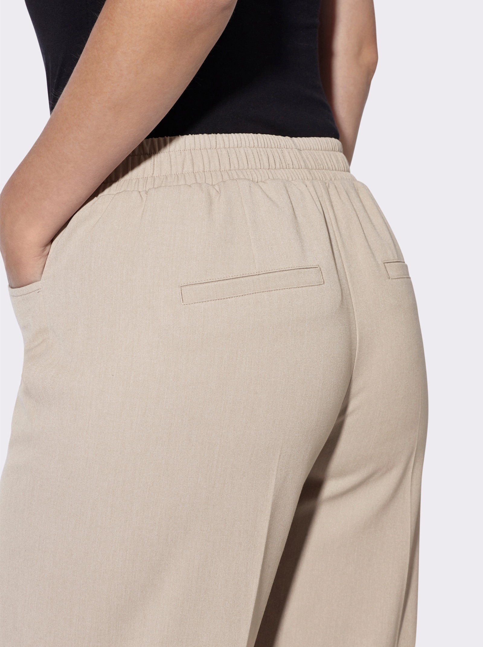 heine Hosen mit Bügelfalte - beige-meliert