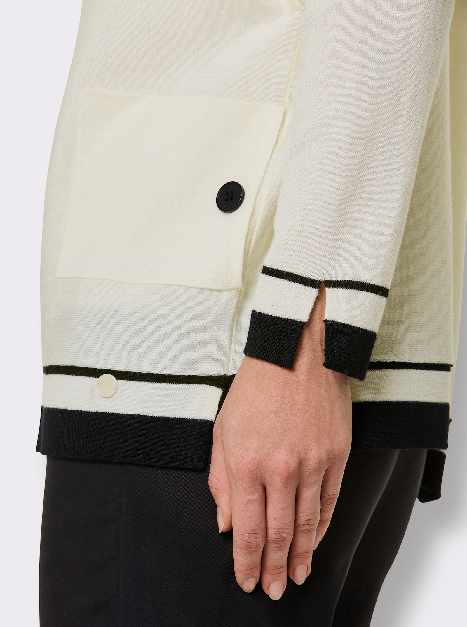 CREATION L PREMIUM Twin-Set - ecru-schwarz