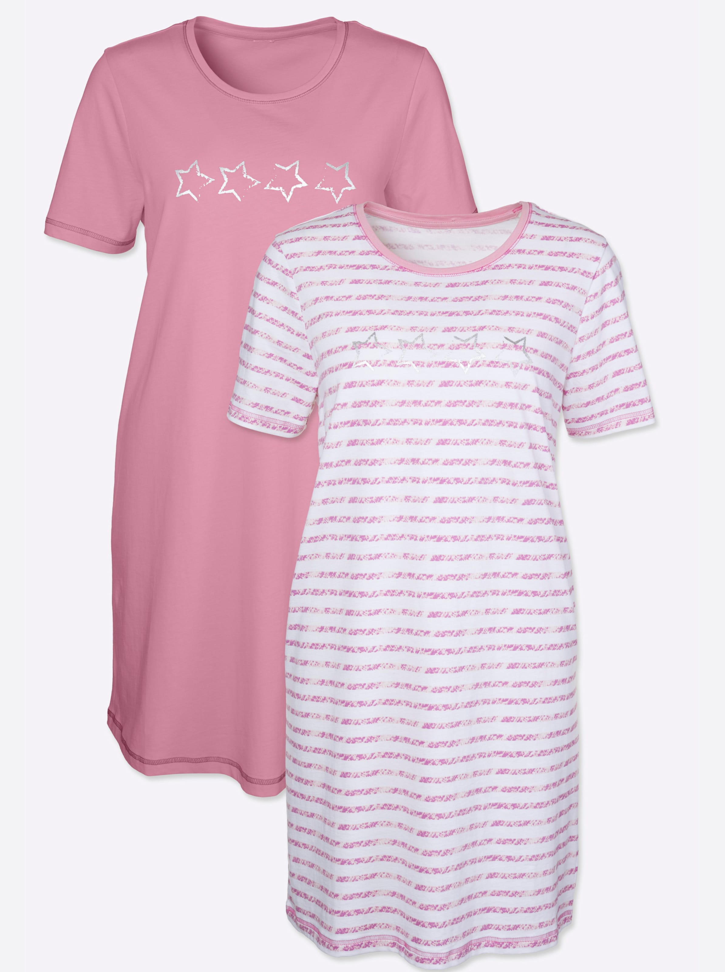 Wäschepur Damen Erika + Erika-Gestreift Sleepshirts - Bild 2