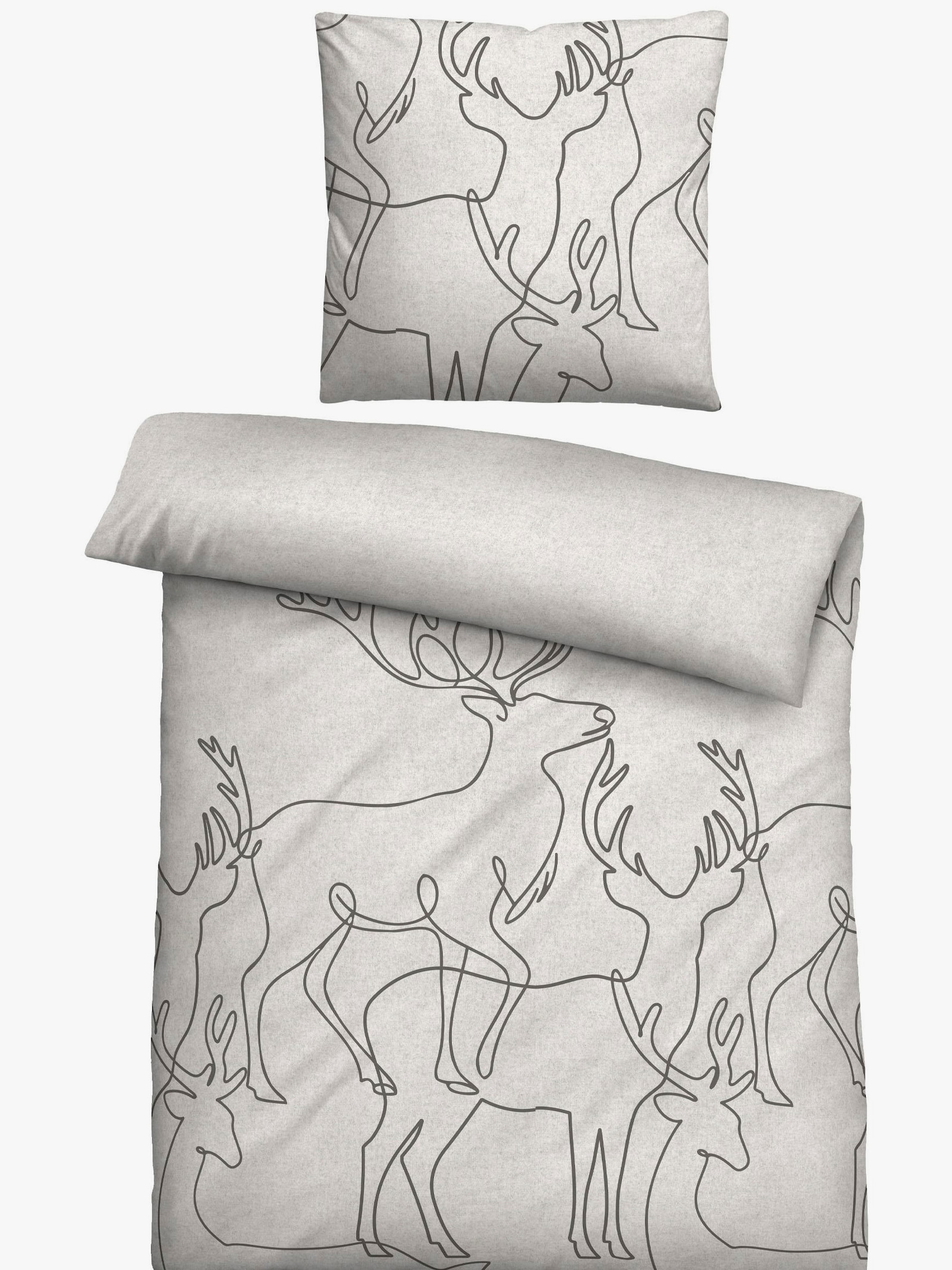 Biberna Bettwäsche - hellgrau