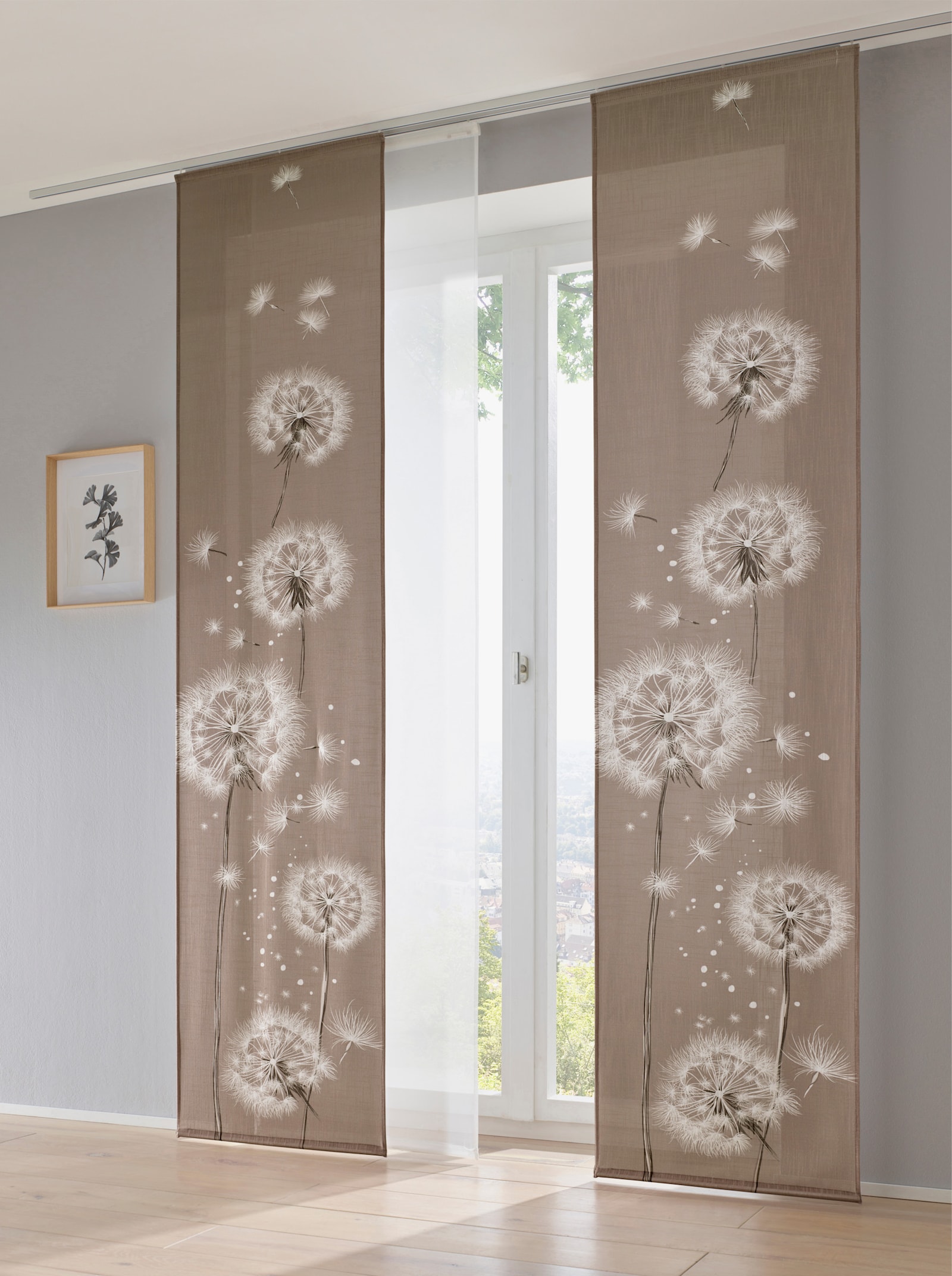 heine home Schiebevorhang - braun-weiss