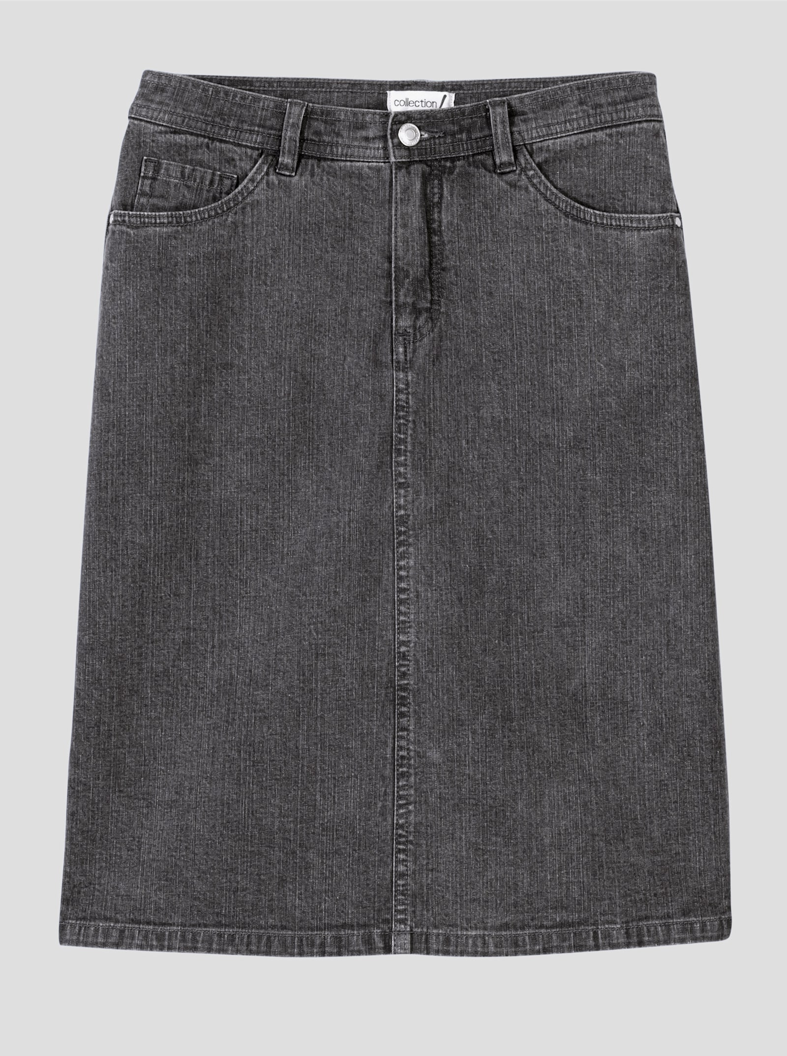 Jeansrock in 5-Pocket-Form - grey-denim