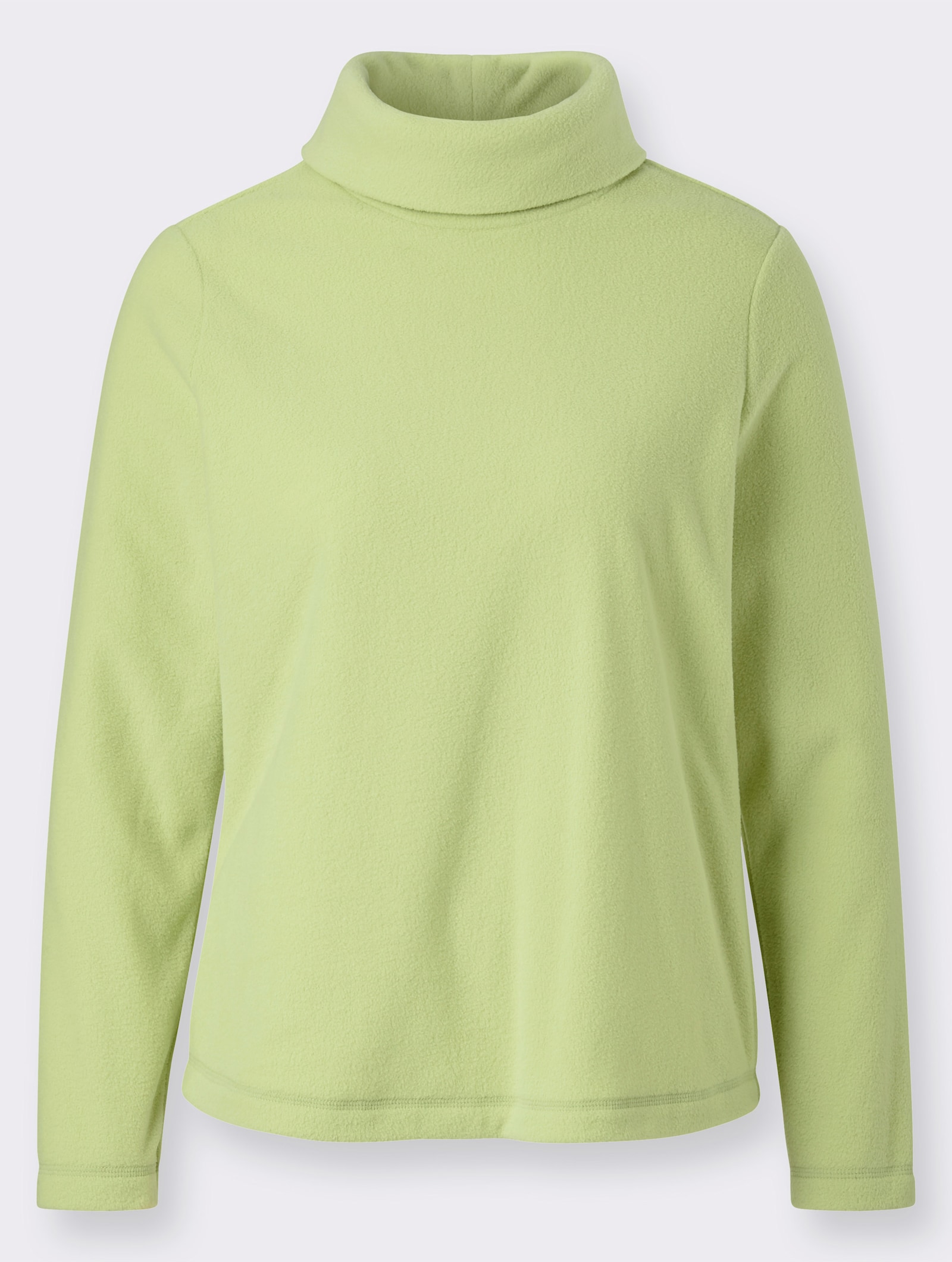 Fleeceshirt mit Zier-Nähten - pistazie
