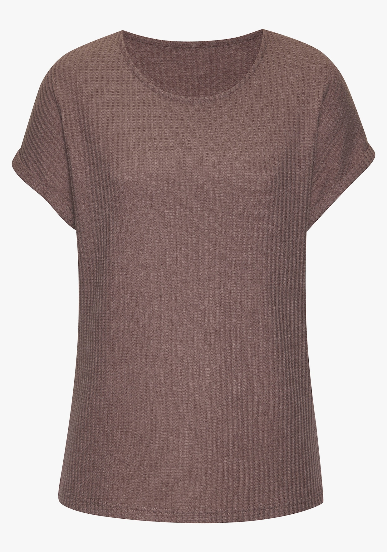 Vivance Shirt met korte mouwen - bessenrood, taupe