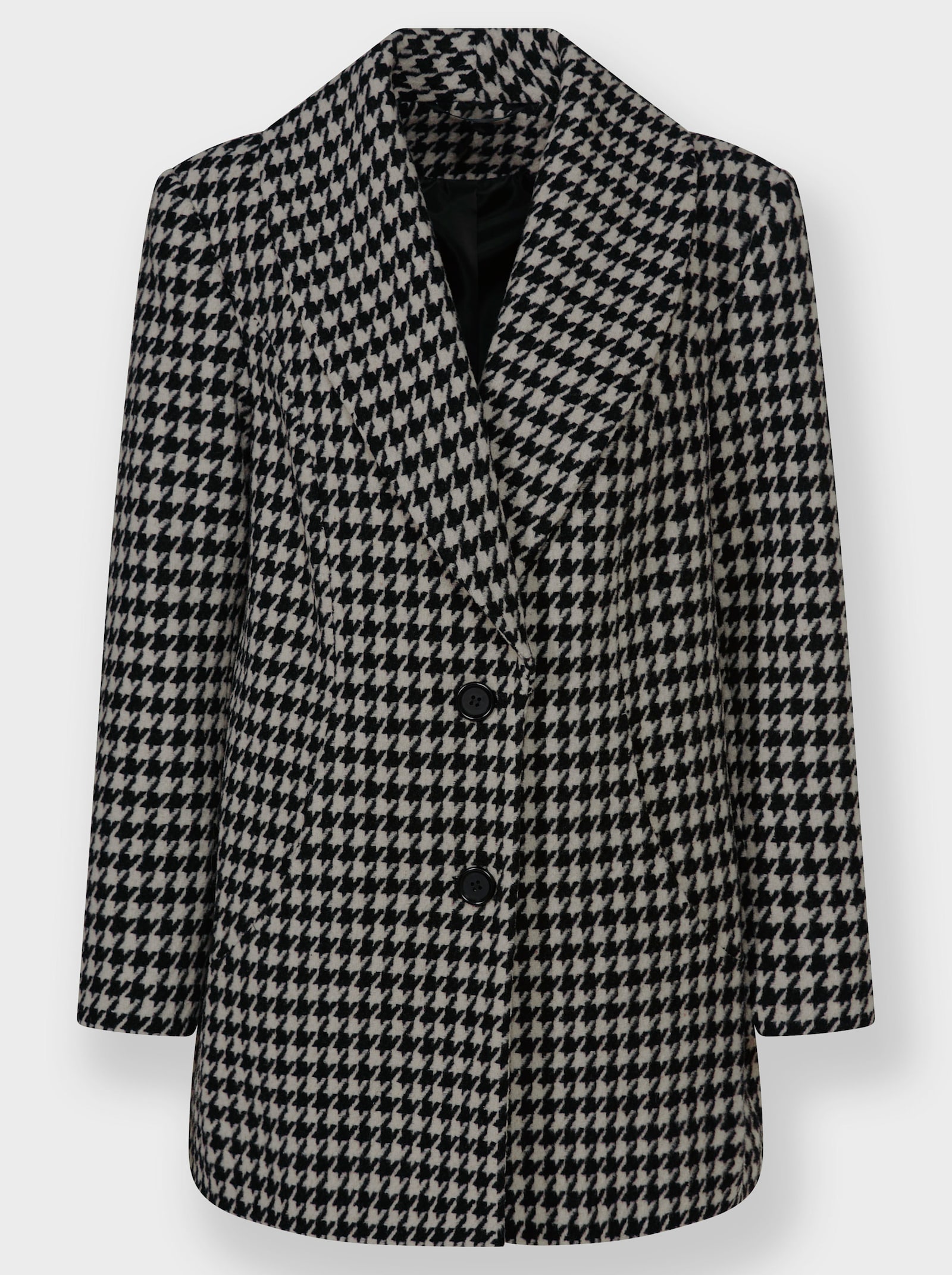 heine Wolljacke mit Hahnentritt-Muster - ecru-schwarz-gemustert