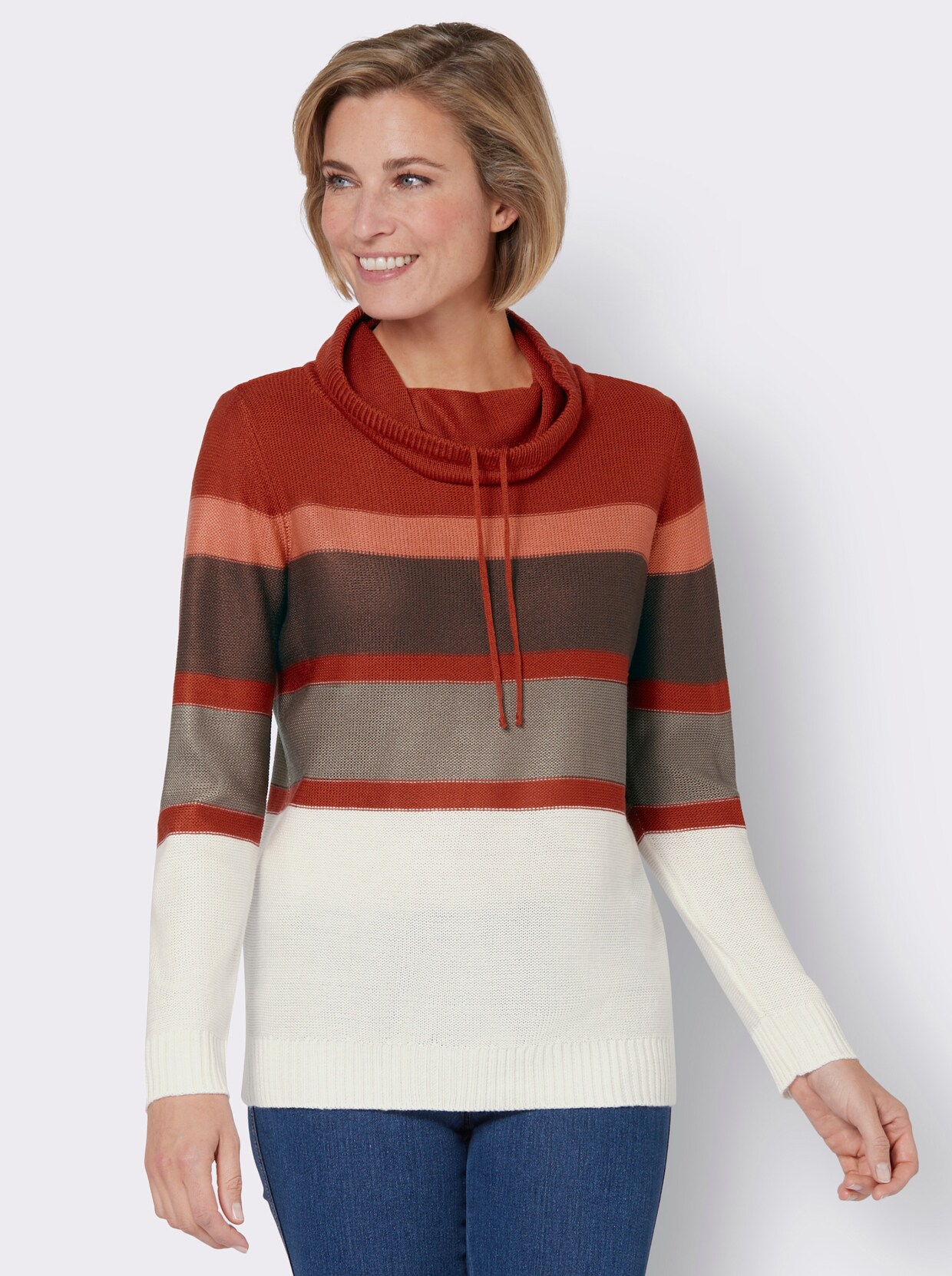 Pullover - roestrood/chocolade