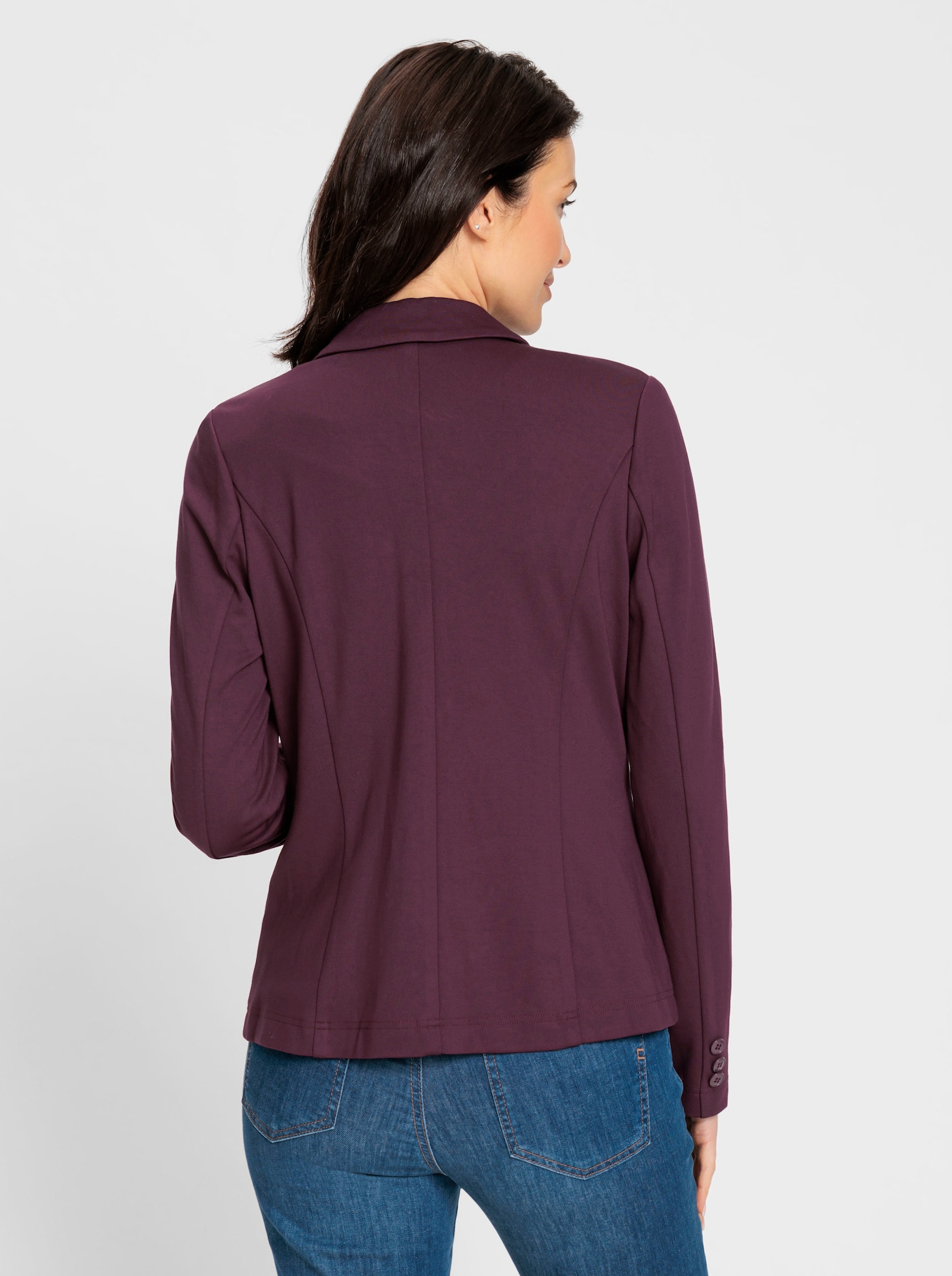 Jerseyblazer in Interlock-Qualität - burgund