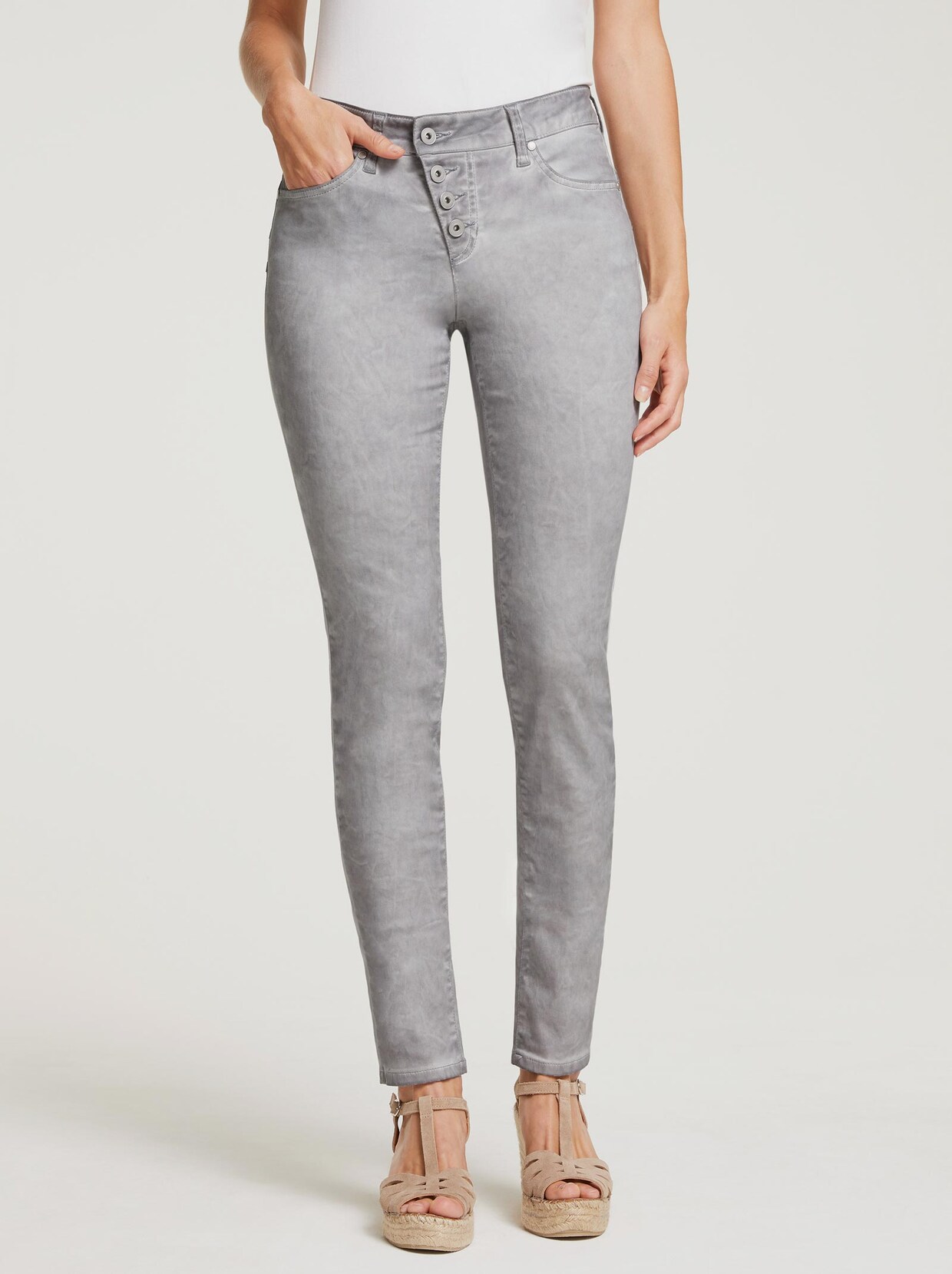 Linea Tesini Push-up-Jeans - grau