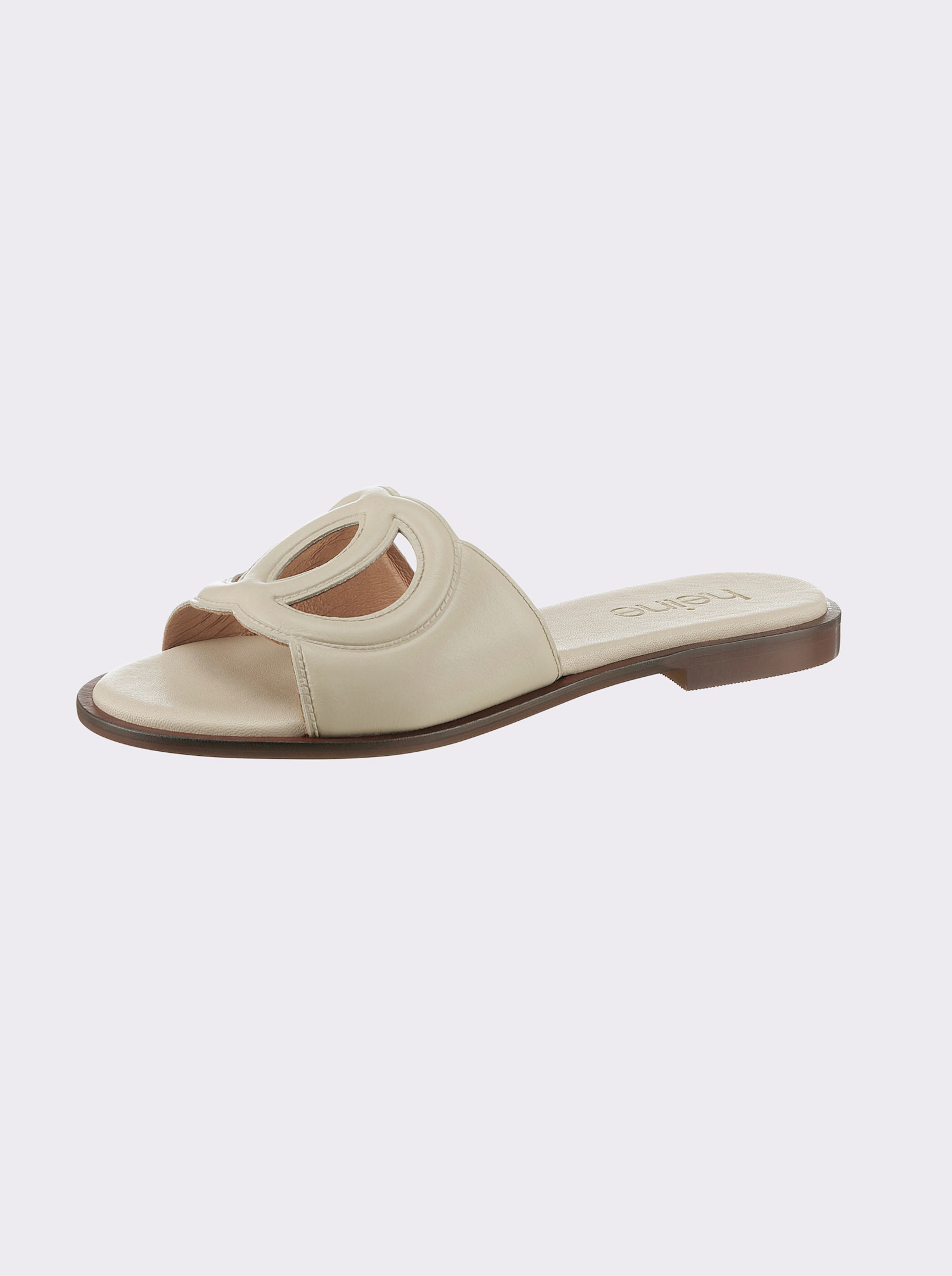 heine Pantolette mit Cut-Out-Muster - creme