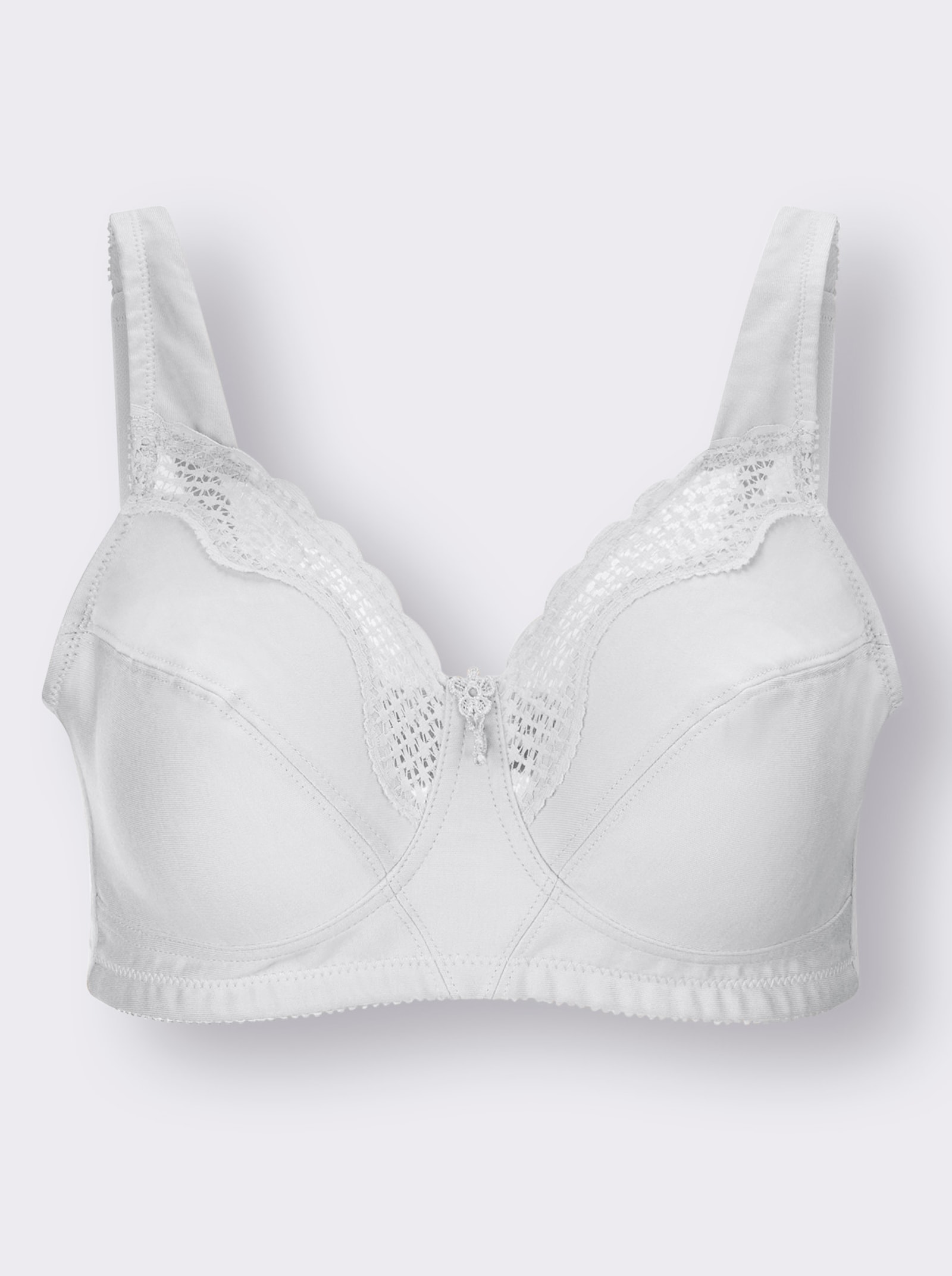 Exquisite Form BH ohne Bügel mit Spitze - weiß