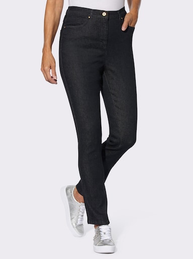 Jeans mit Taschen-Verzierung - black denim