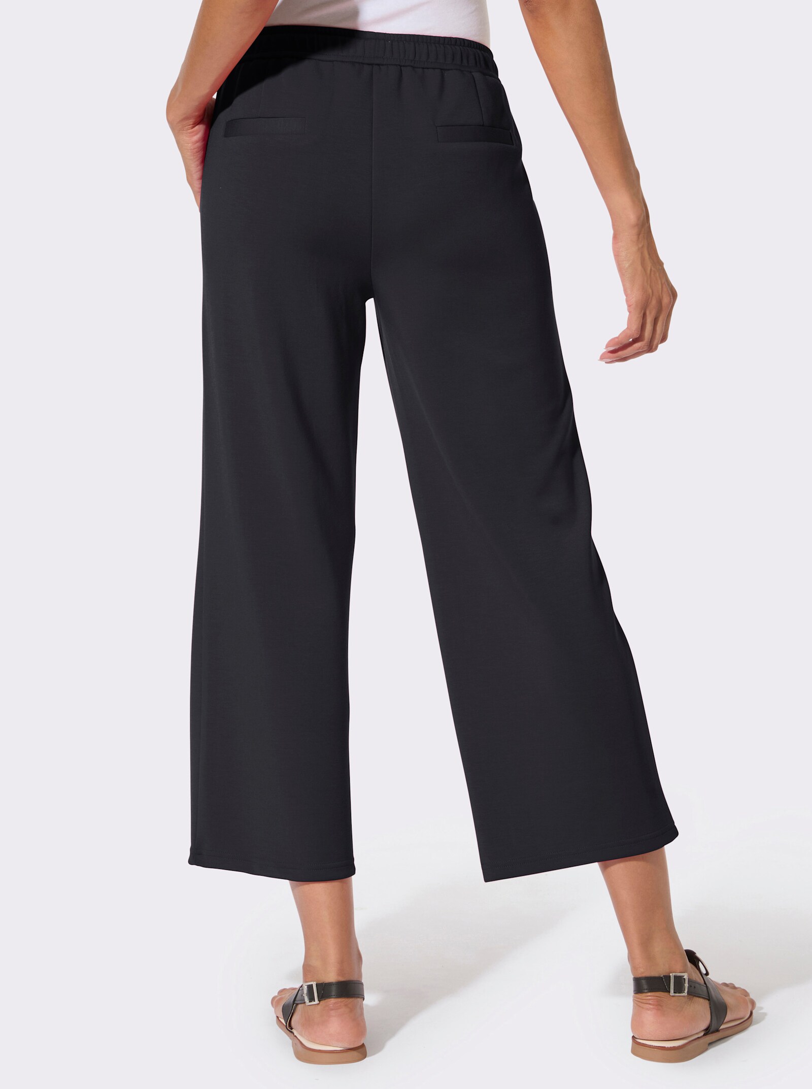 Schlupfhose in pflegeleichter Interlock-Qualität - schwarz