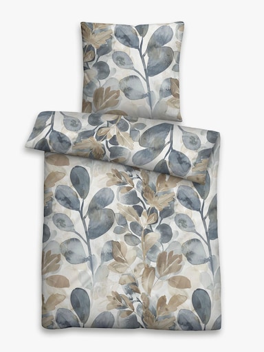 Biberna Bettwäsche - beige-bedruckt
