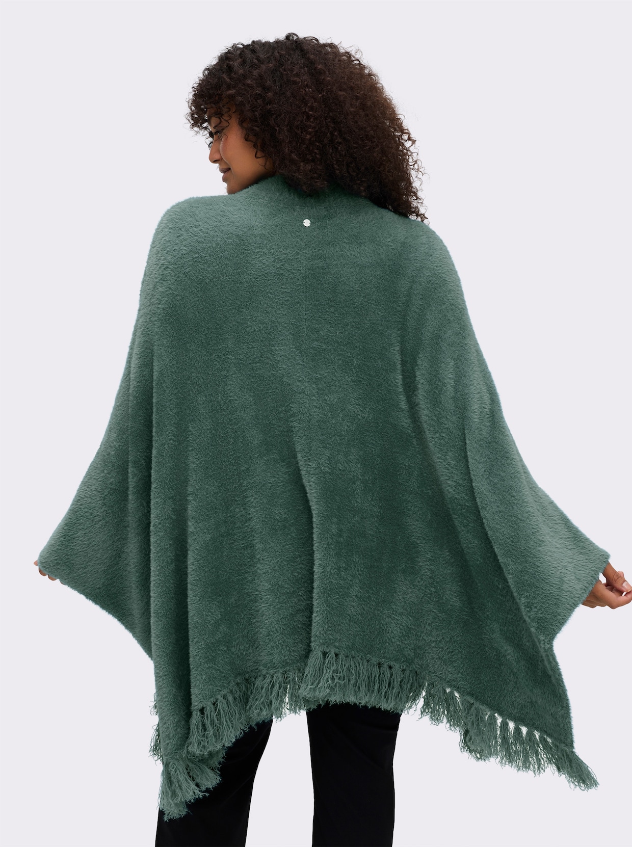 sheego Strickponcho - moos