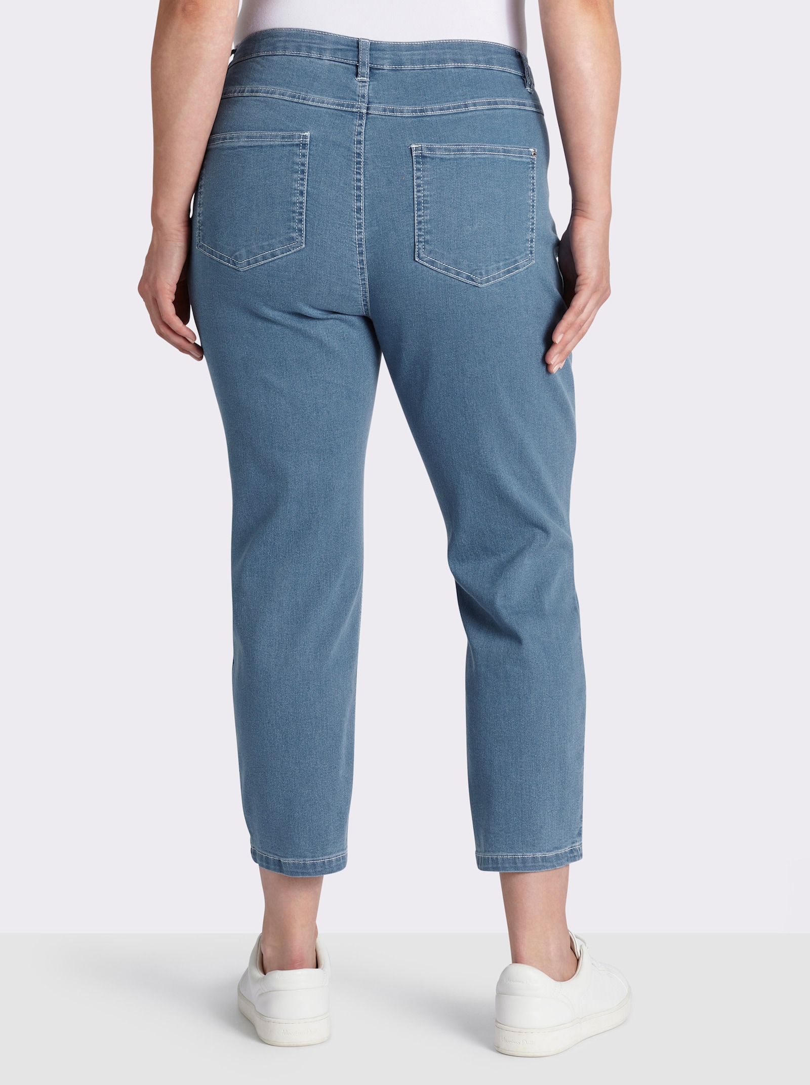 7/8-Jeans mit Stretch-Anteil - blue-bleached